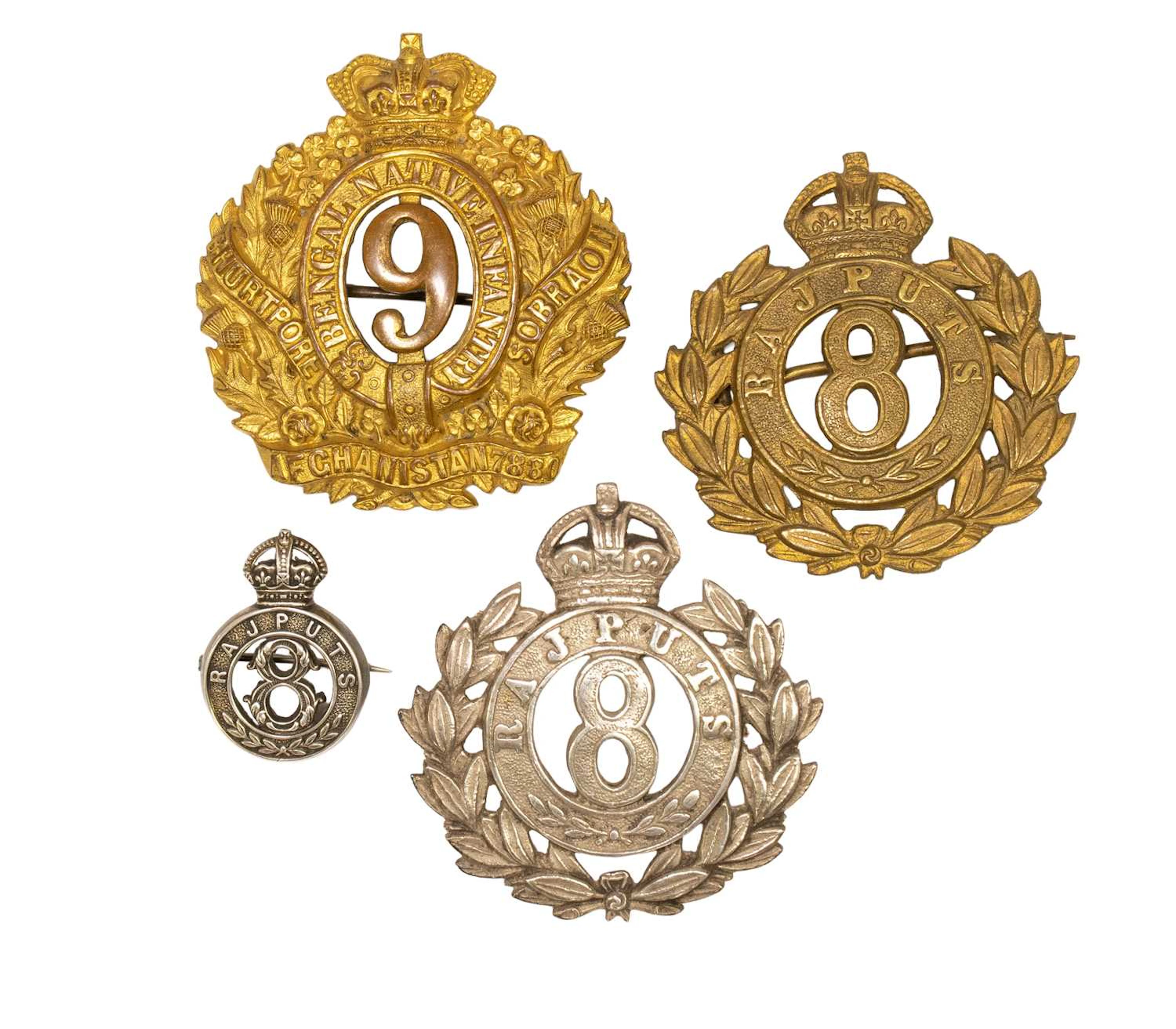 Indian Army - a Victorian Pagri Badge to the 9th Bengal Native Infantry