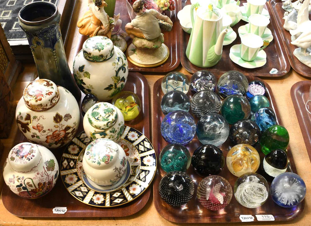 A Collection of Modern Glass Paperweights