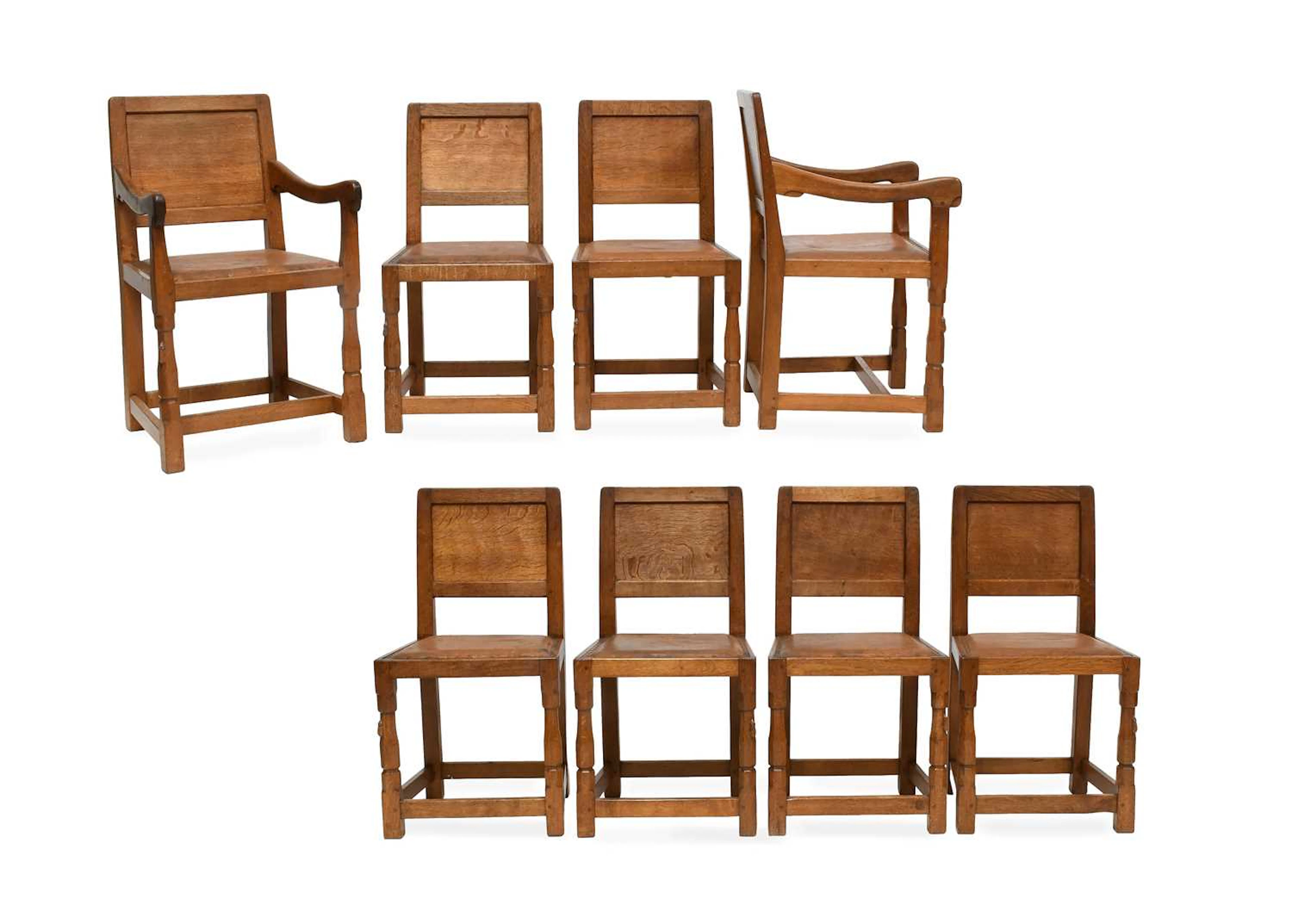 Robert Mouseman Thompson (1876-1955): A Set of Eight (6+2) English