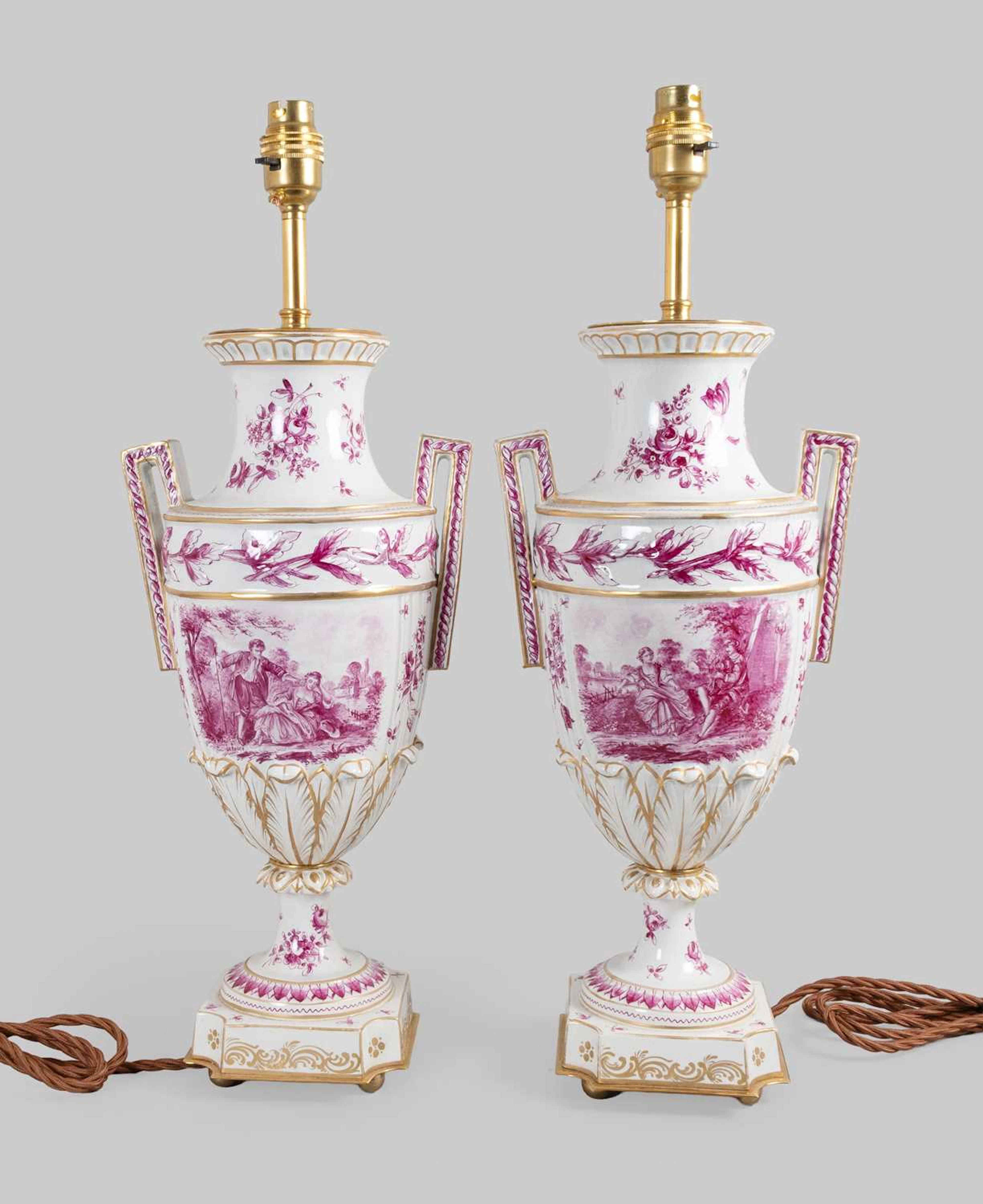 A Pair of French Faience Vases, late 19th century