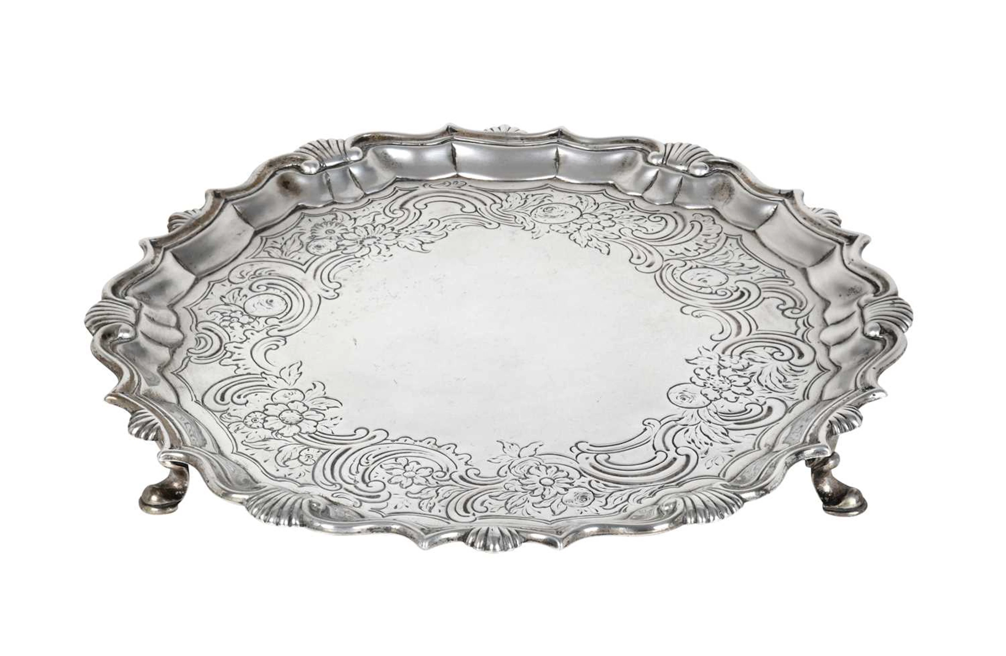 A George II Silver Salver by William Peaston, London, 1747, by William