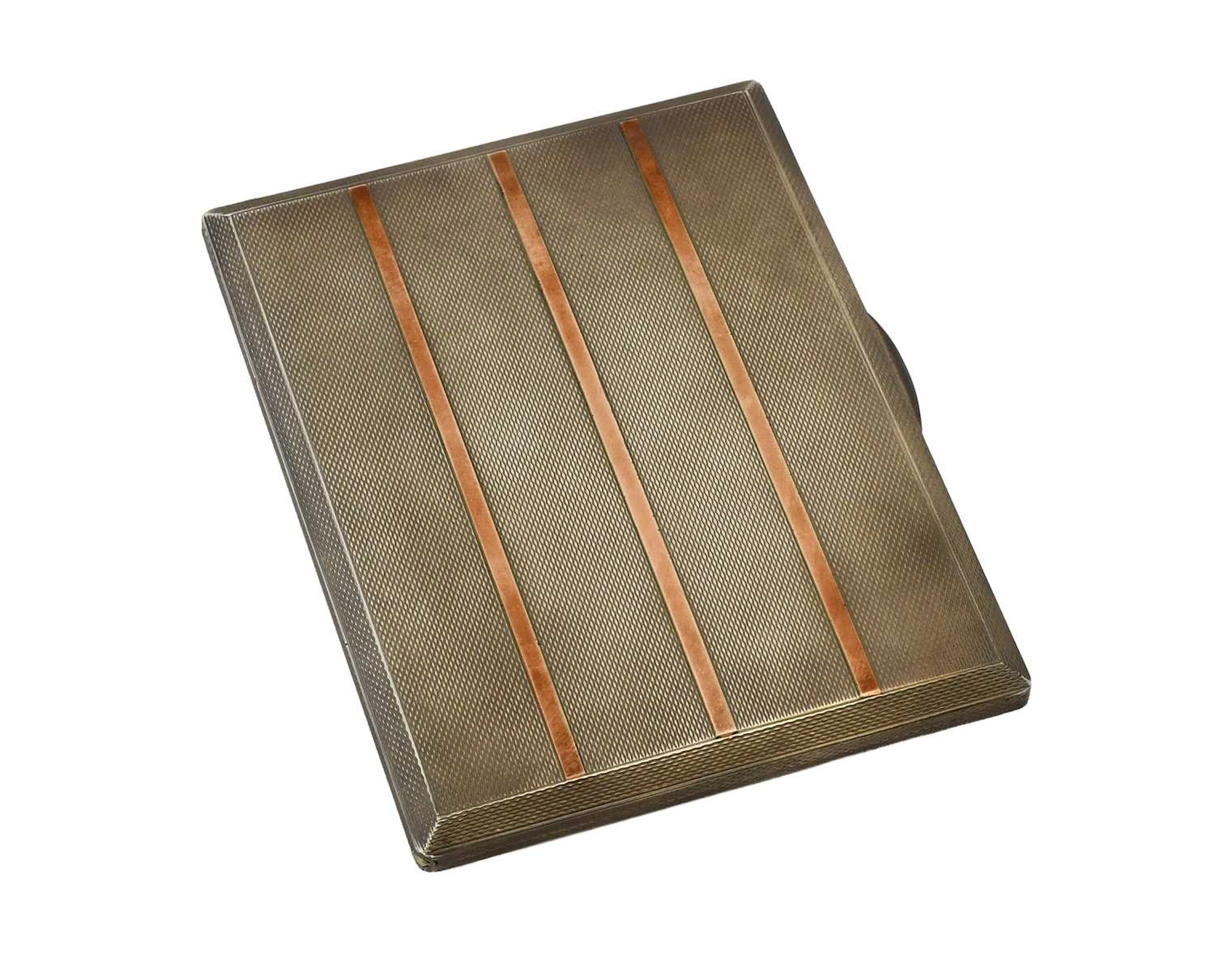 A George VI Parcel-Gilt Silver Cigarette-Case, by A. Nicholls and