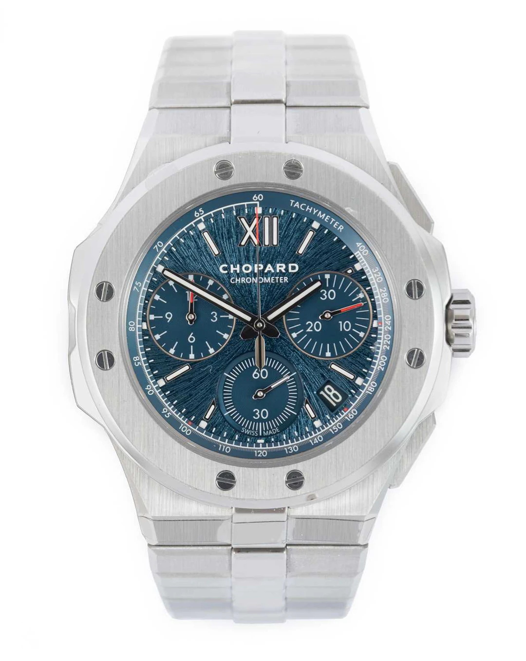 Chopard: A Stainless Steel Automatic Calendar Chronograph Wristwatch