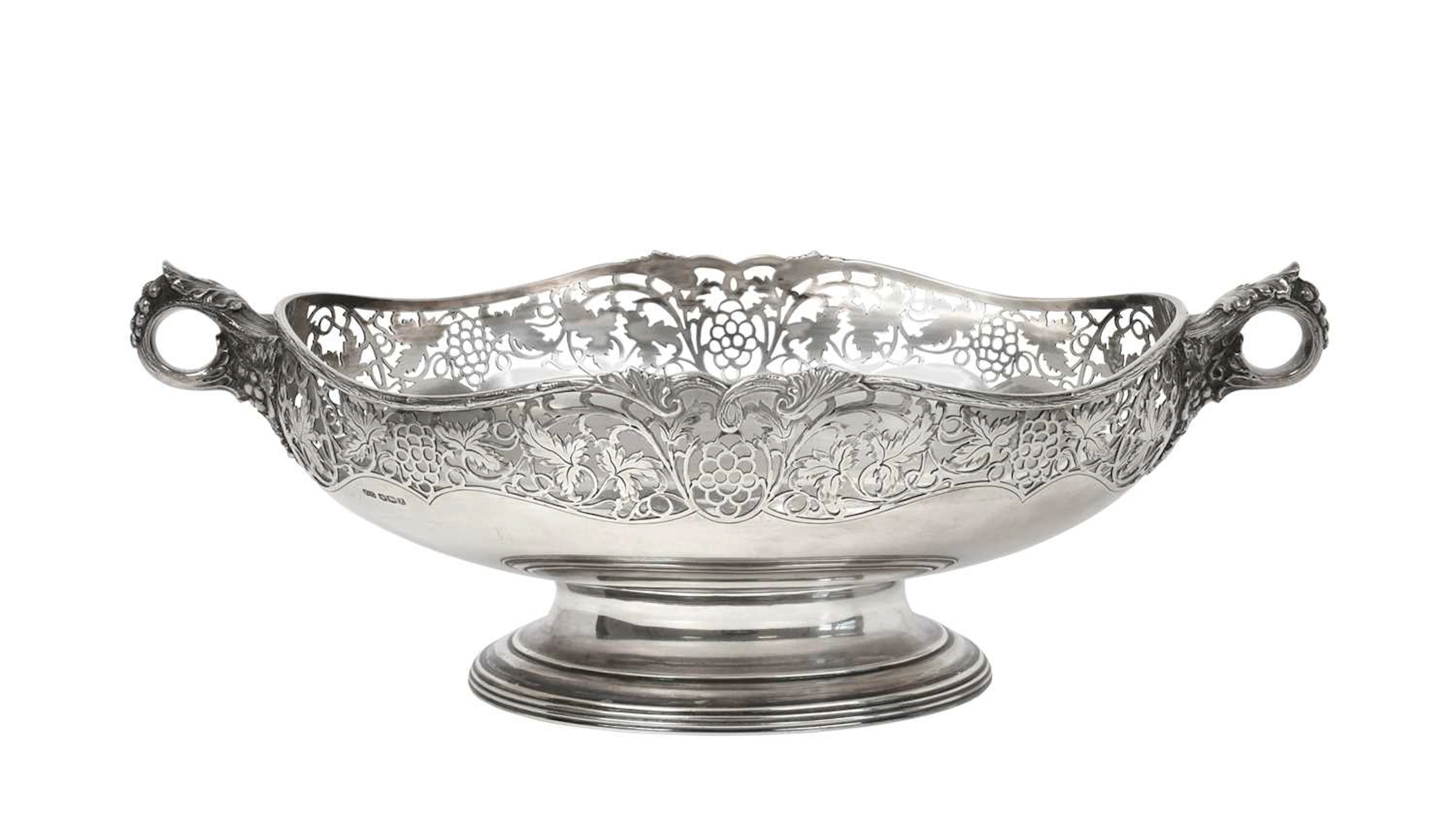 A George VI Silver Centrepiece-Bowl by Frank Cobb and Co. Ltd., Sheffield