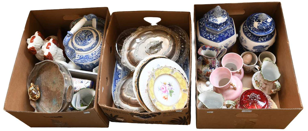 A Group of 19th Century and Later Ceramics and Glass