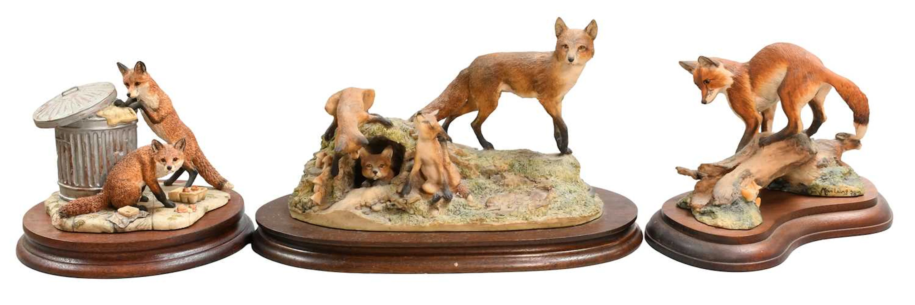 Border Fine Arts 'Urban Foxes', 'Fox and Family', Fox