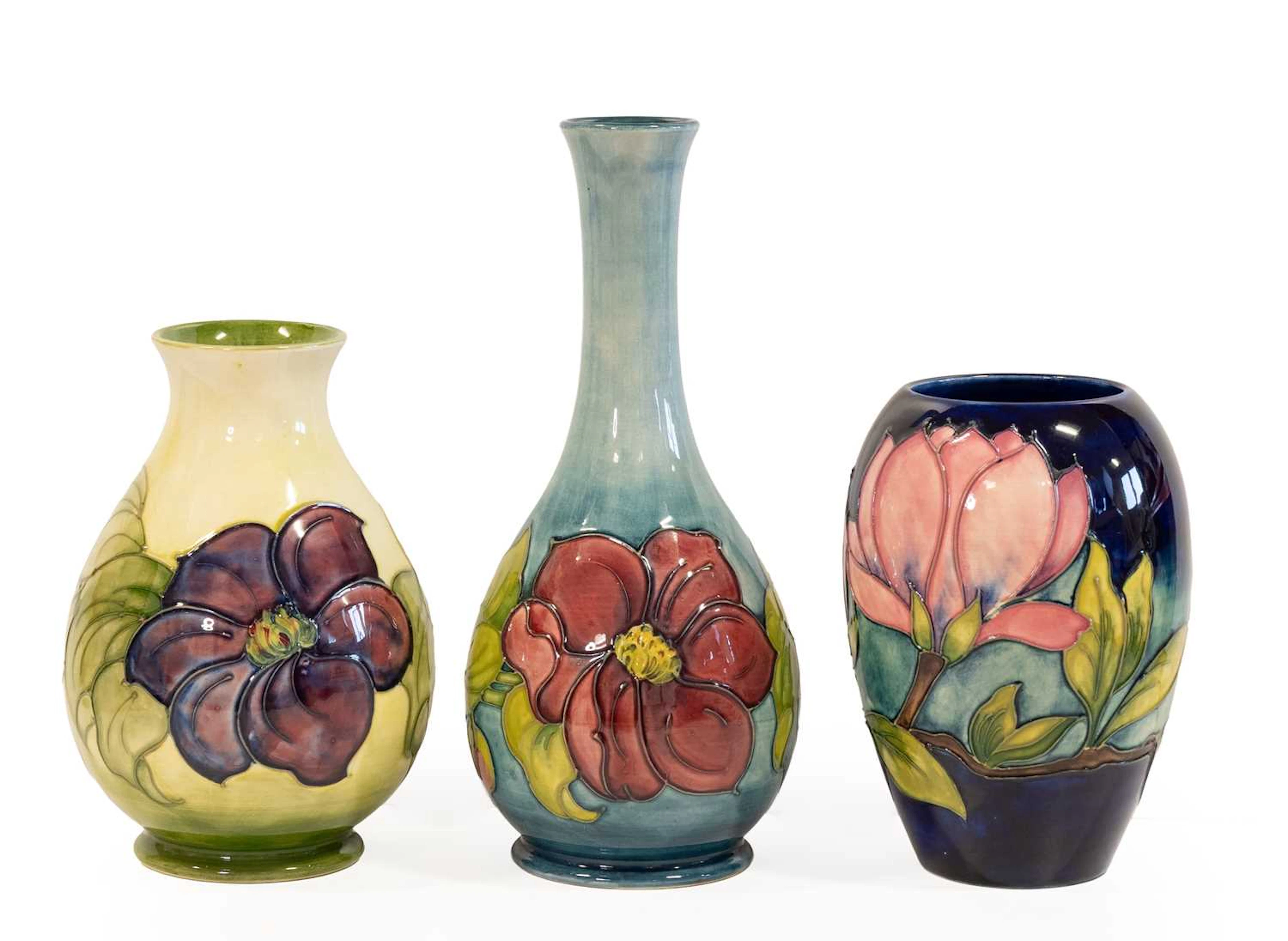 Walter Moorcroft (1917-2002): A Clematis Pattern Vase, Walter Moorcroft