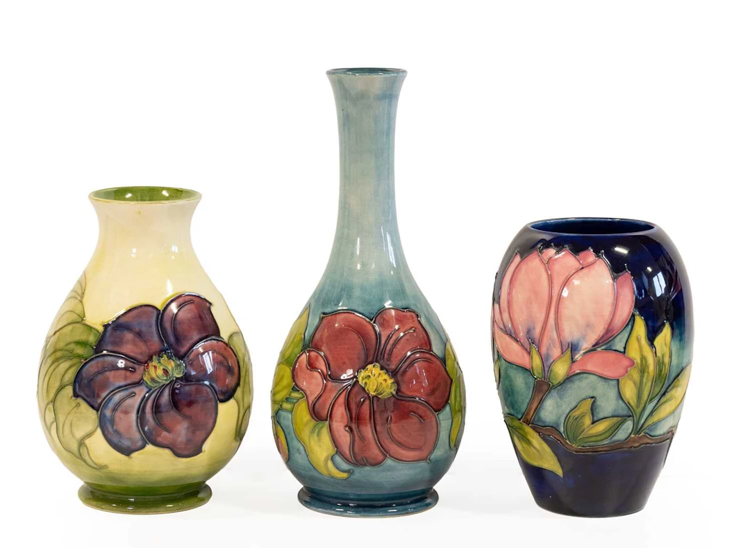 Walter Moorcroft (1917-2002): A Clematis Pattern Vase, Walter Moorcroft