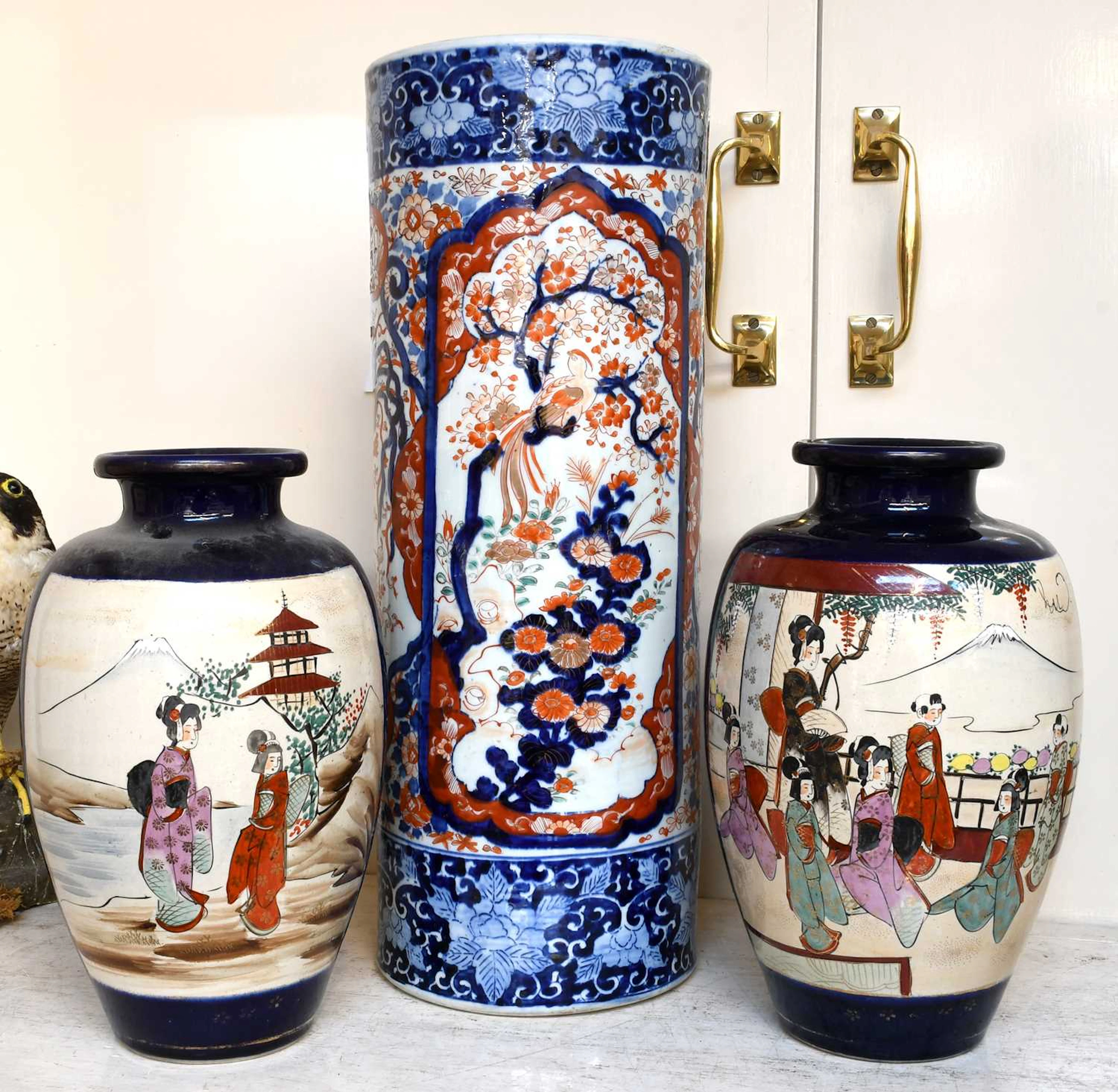 A Japanese Imari Stick Stand