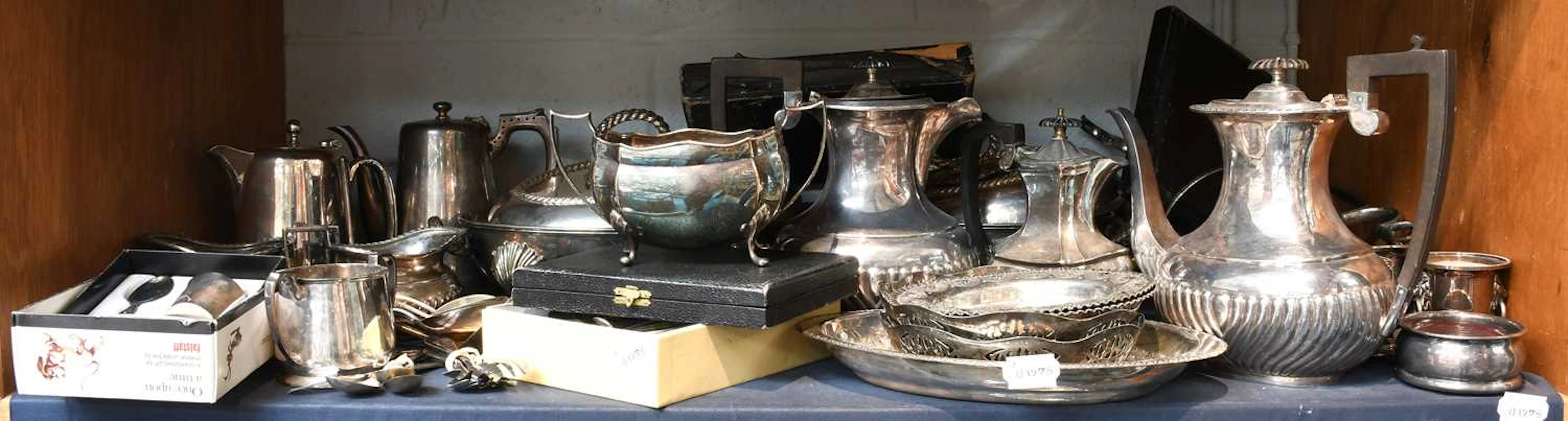 A Collection of Assorted Silver Plate