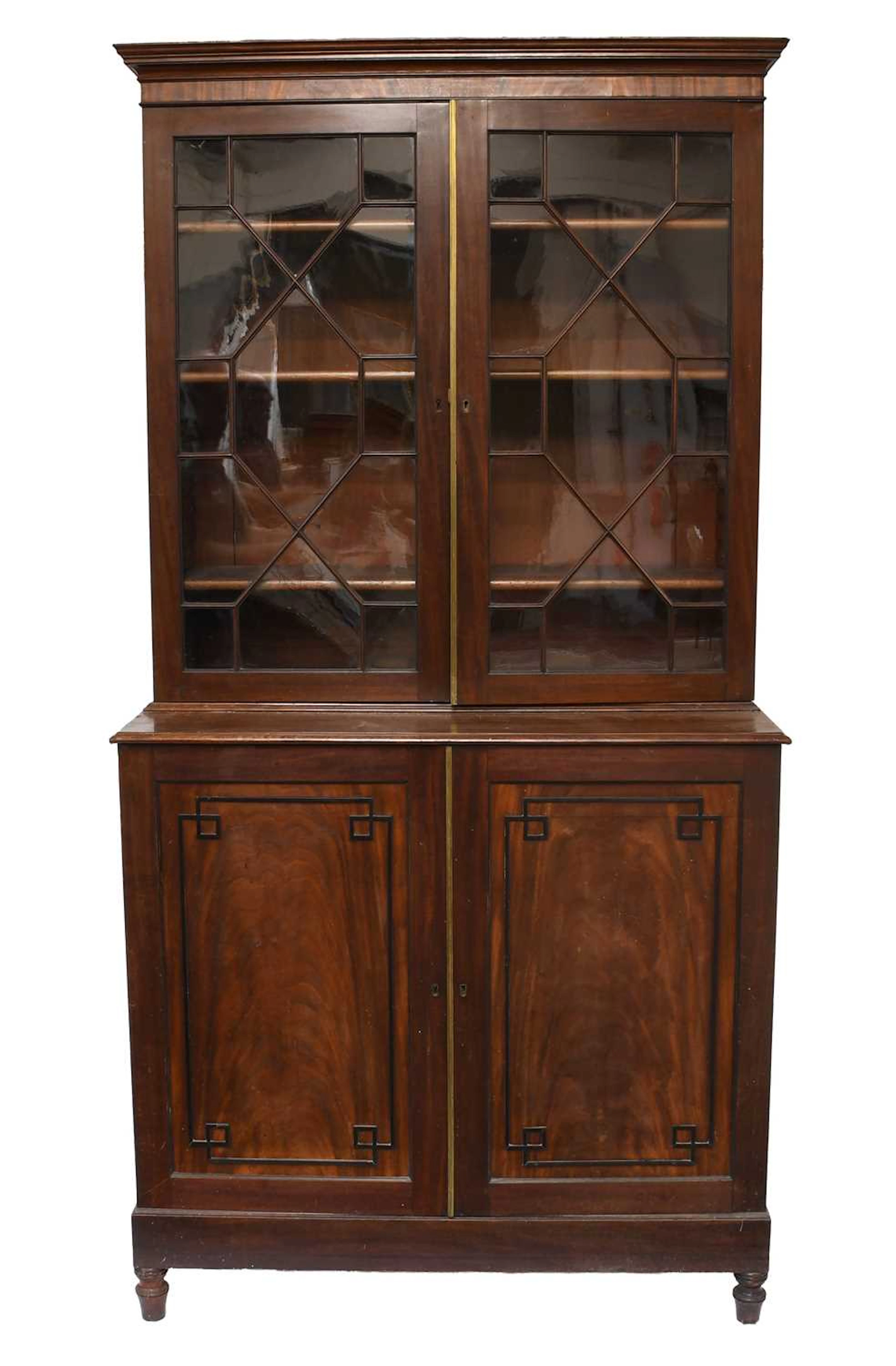 A Mahogany Bookcase Cabinet, 19th Century