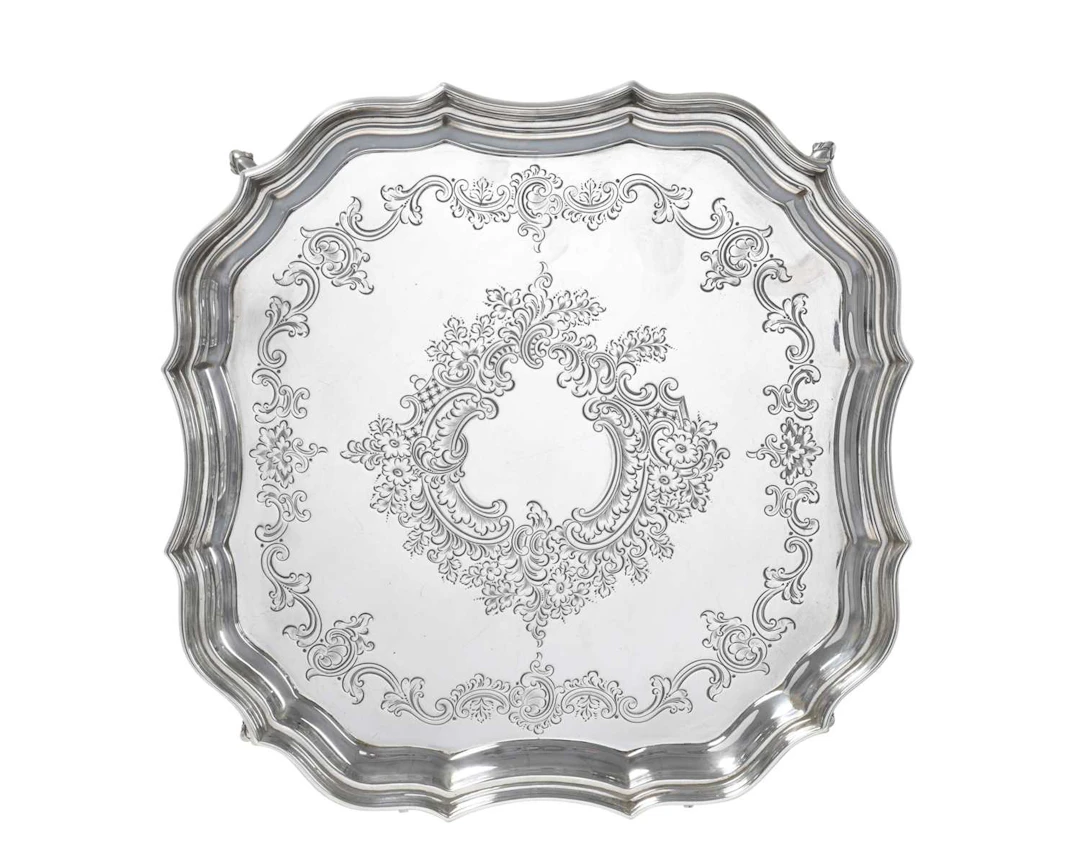 A George V Silver Salver by Mappin and Webb, London, 1916, by Mappin