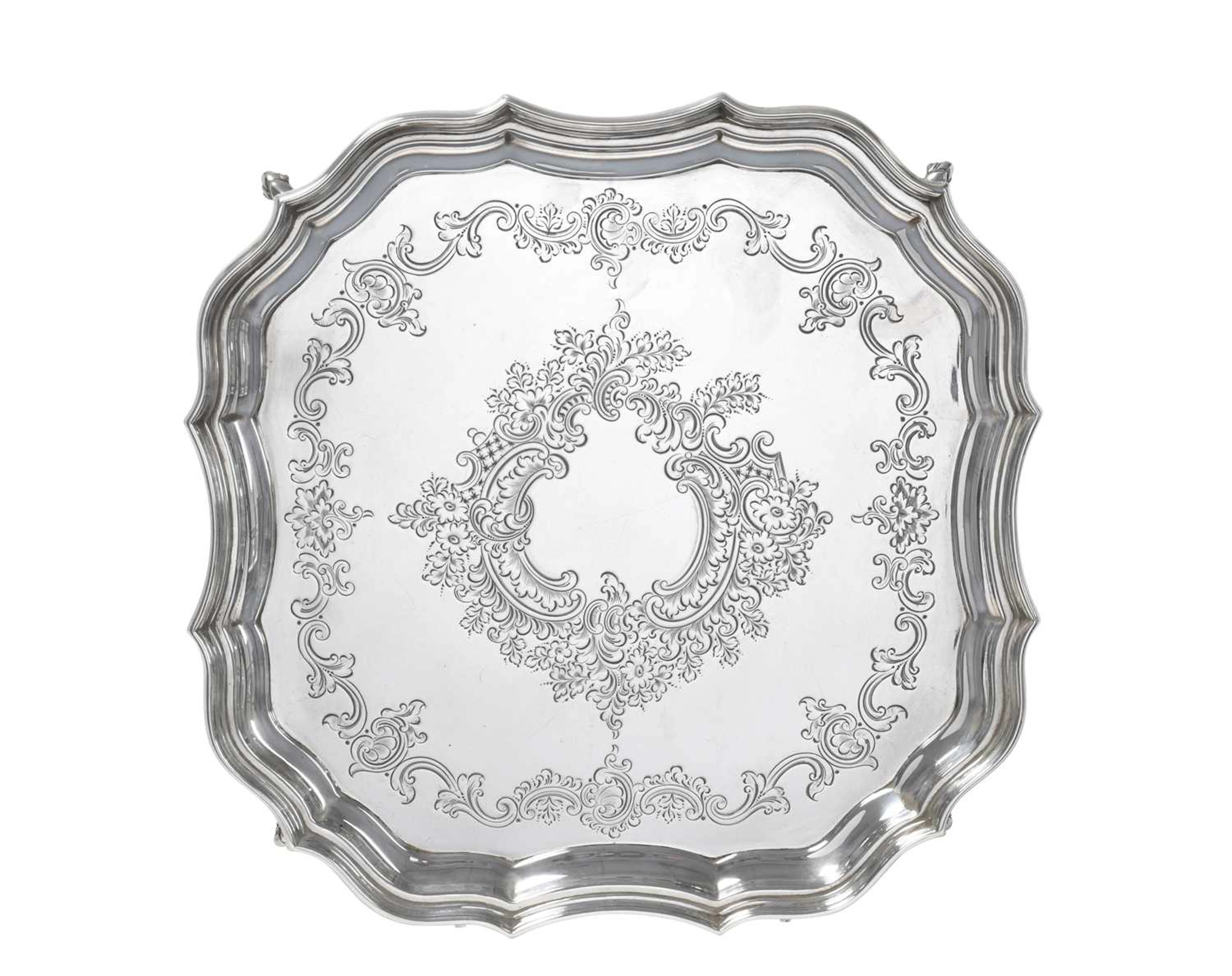 A George V Silver Salver by Mappin and Webb, London, 1916, by Mappin