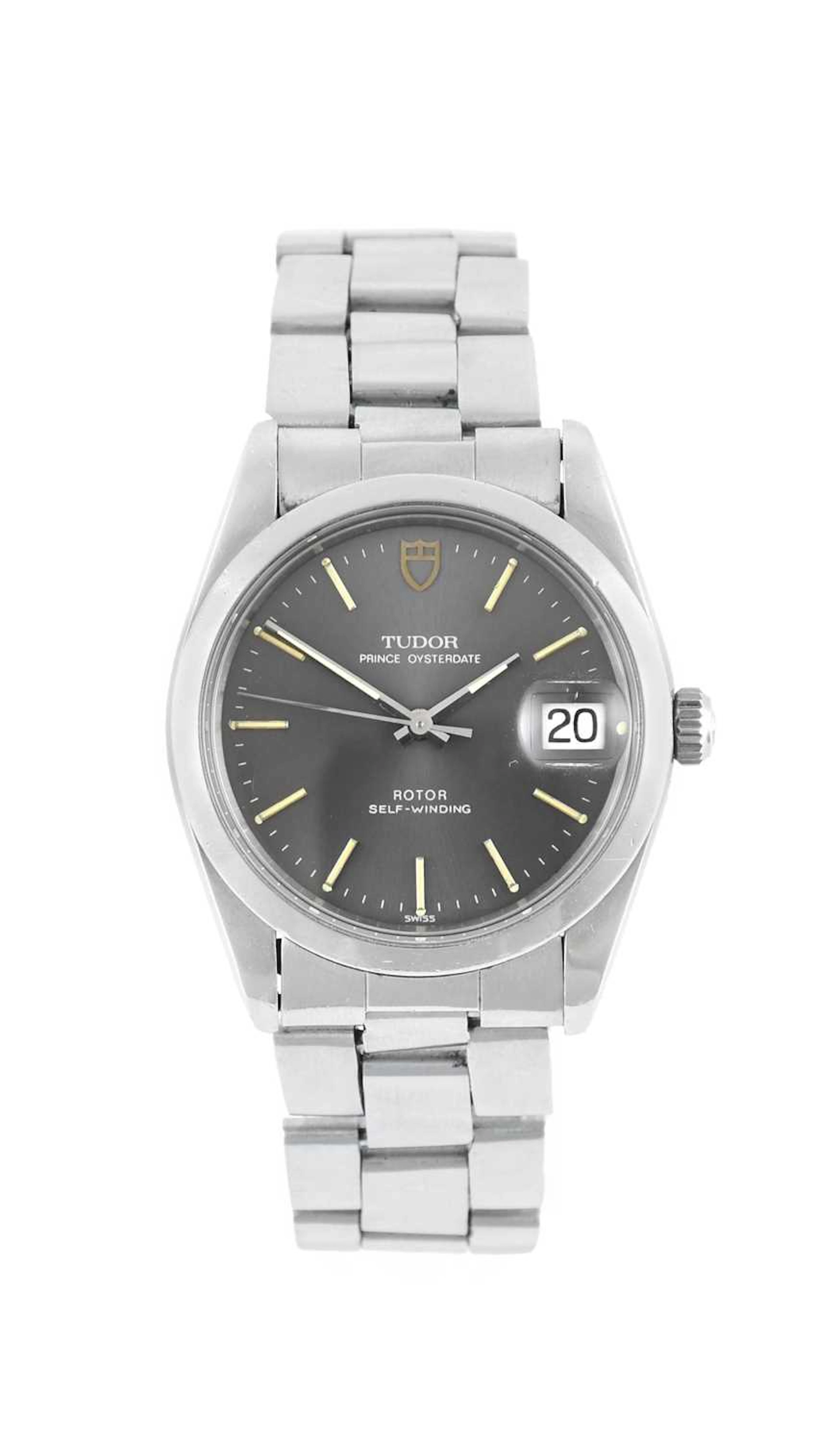 Tudor: A Stainless Steel Automatic Calendar Centre Seconds Wristwatch