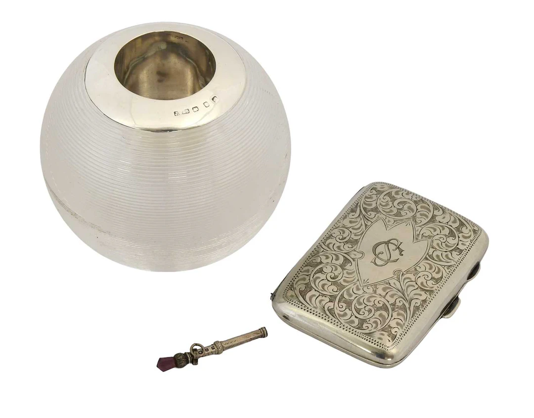 Three Assorted Silver or Silver-Mounted Items