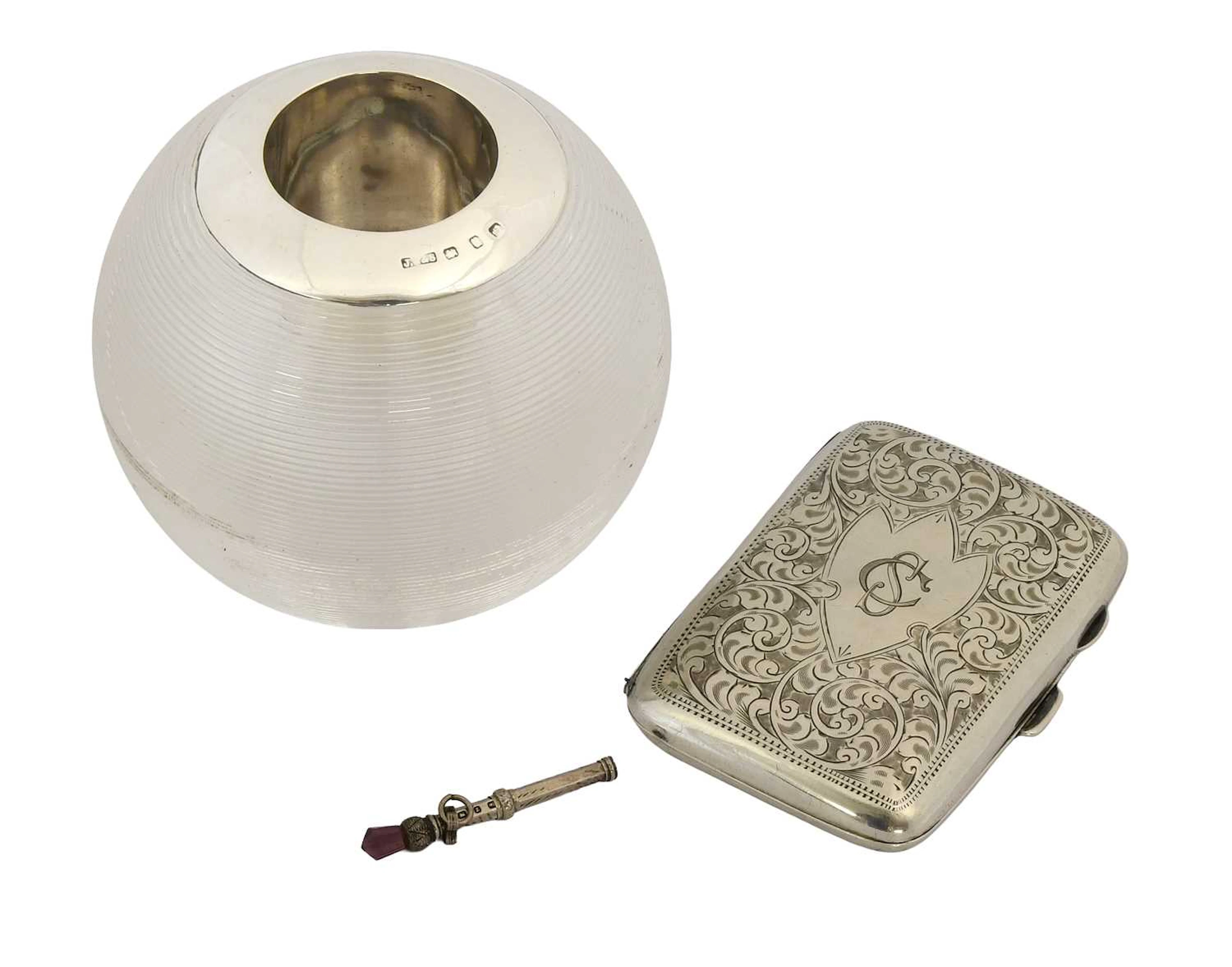 Three Assorted Silver or Silver-Mounted Items