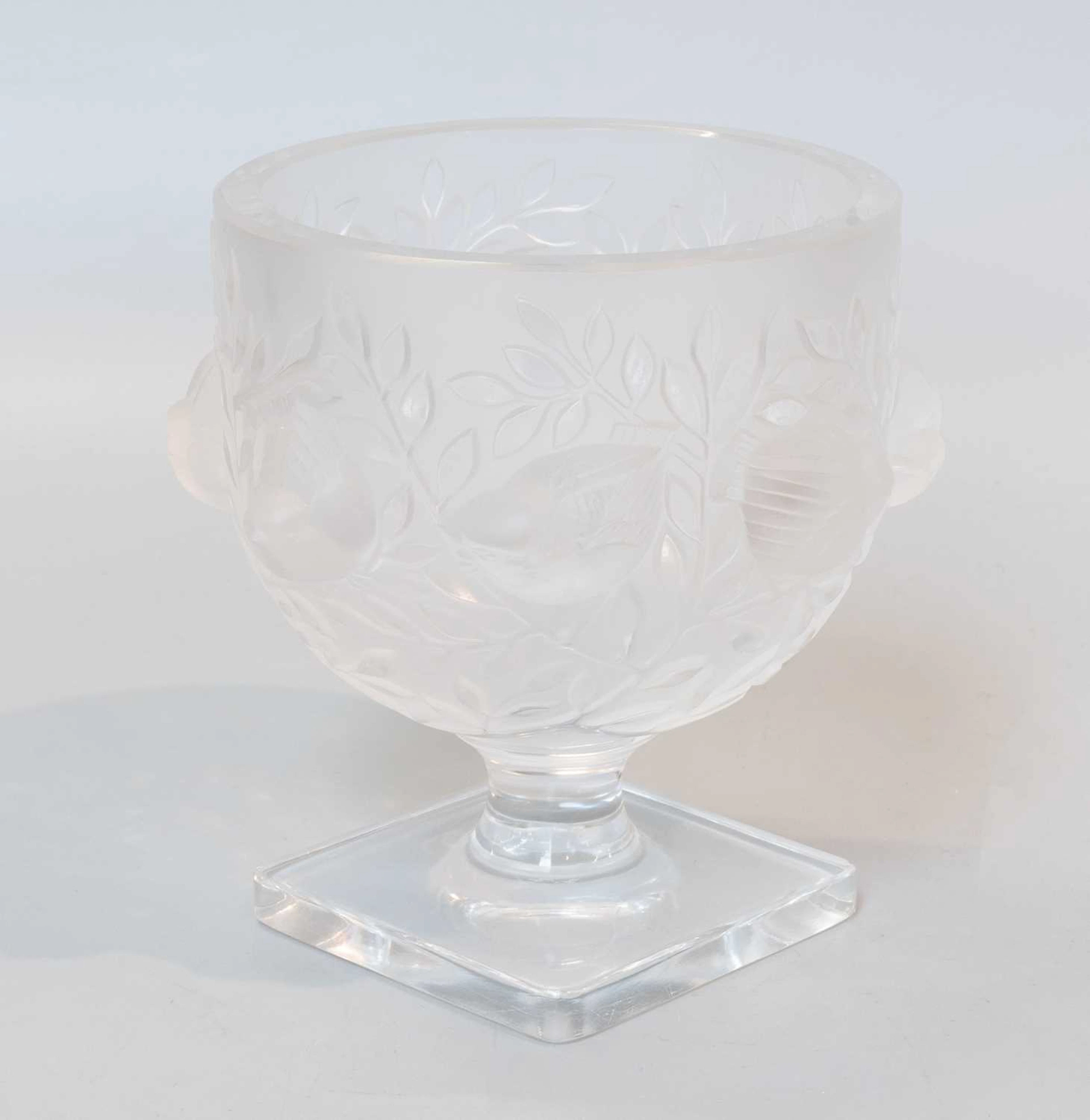 A Lalique "Elizabeth" Frosted Glass Vase