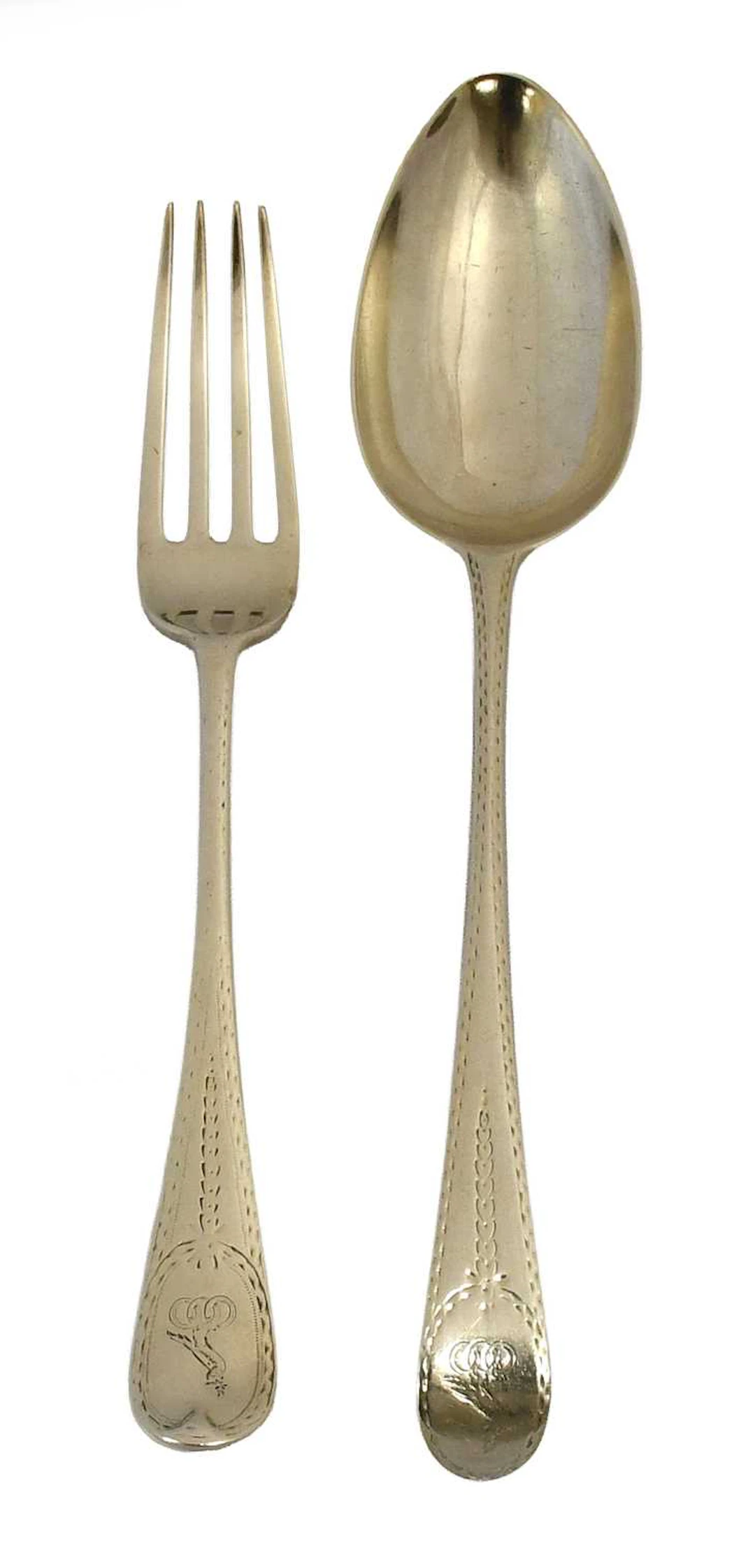 Six George III and Later Silver Table-Spoons and Eight Silver Table-Forks