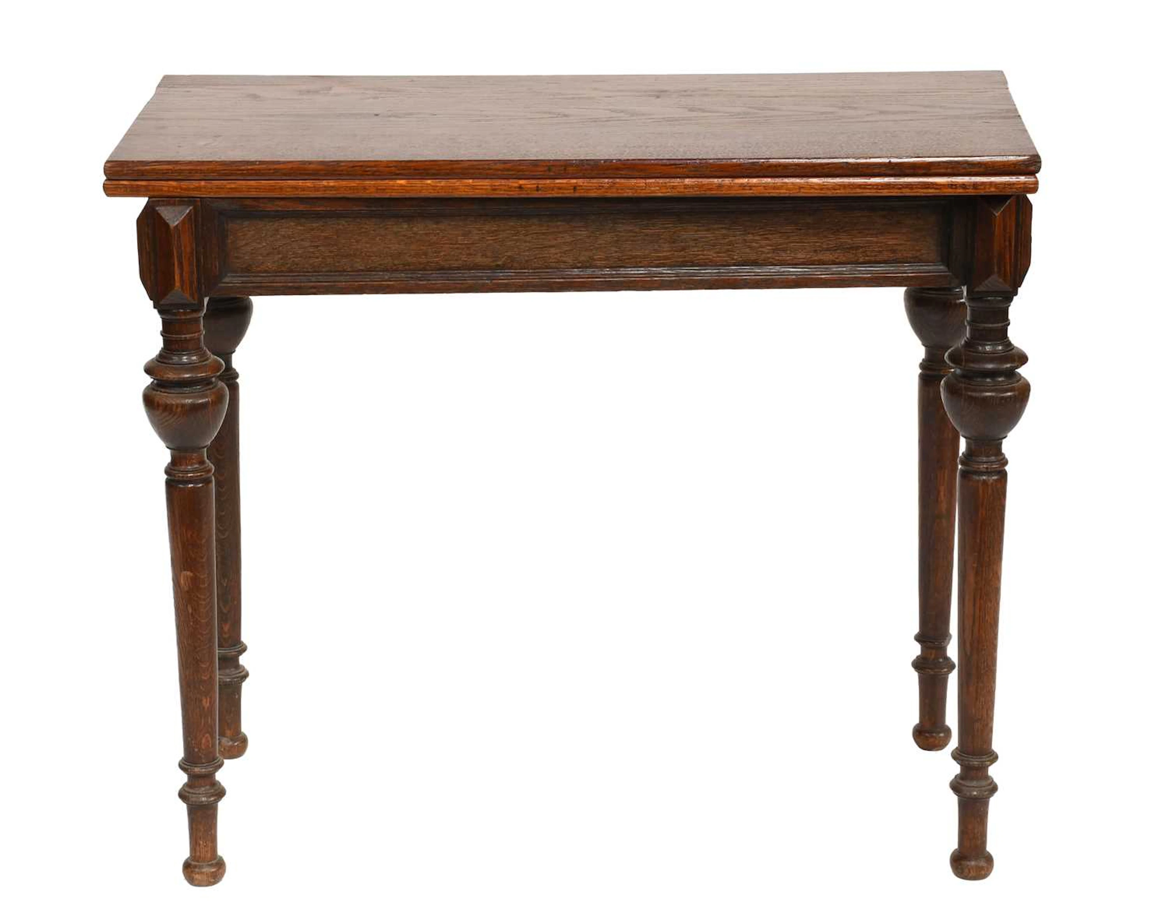 An Oak Fold Over Tea Table