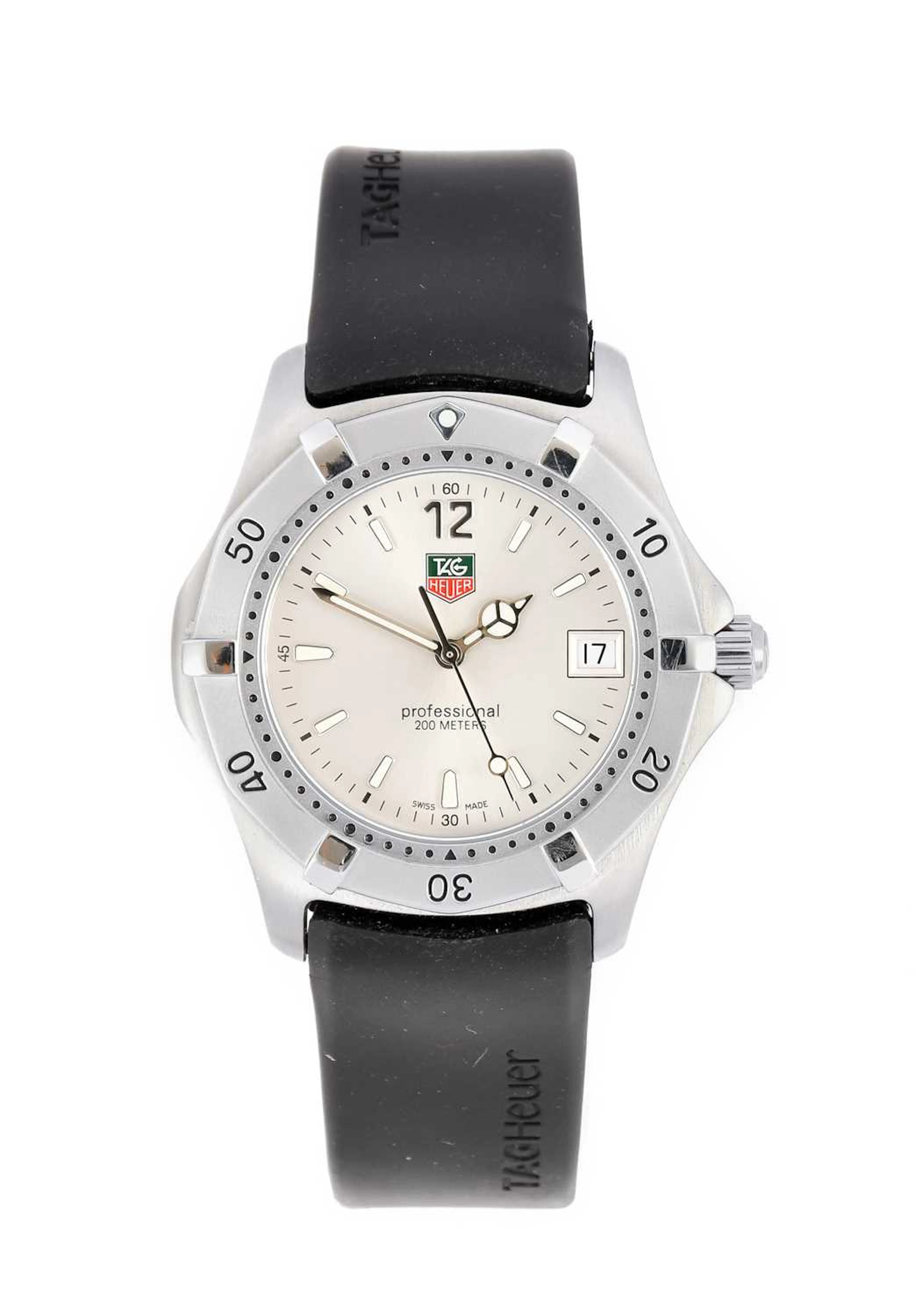 Tag Heuer: A Stainless Steel Calendar Centre Seconds Wristwatch, signed