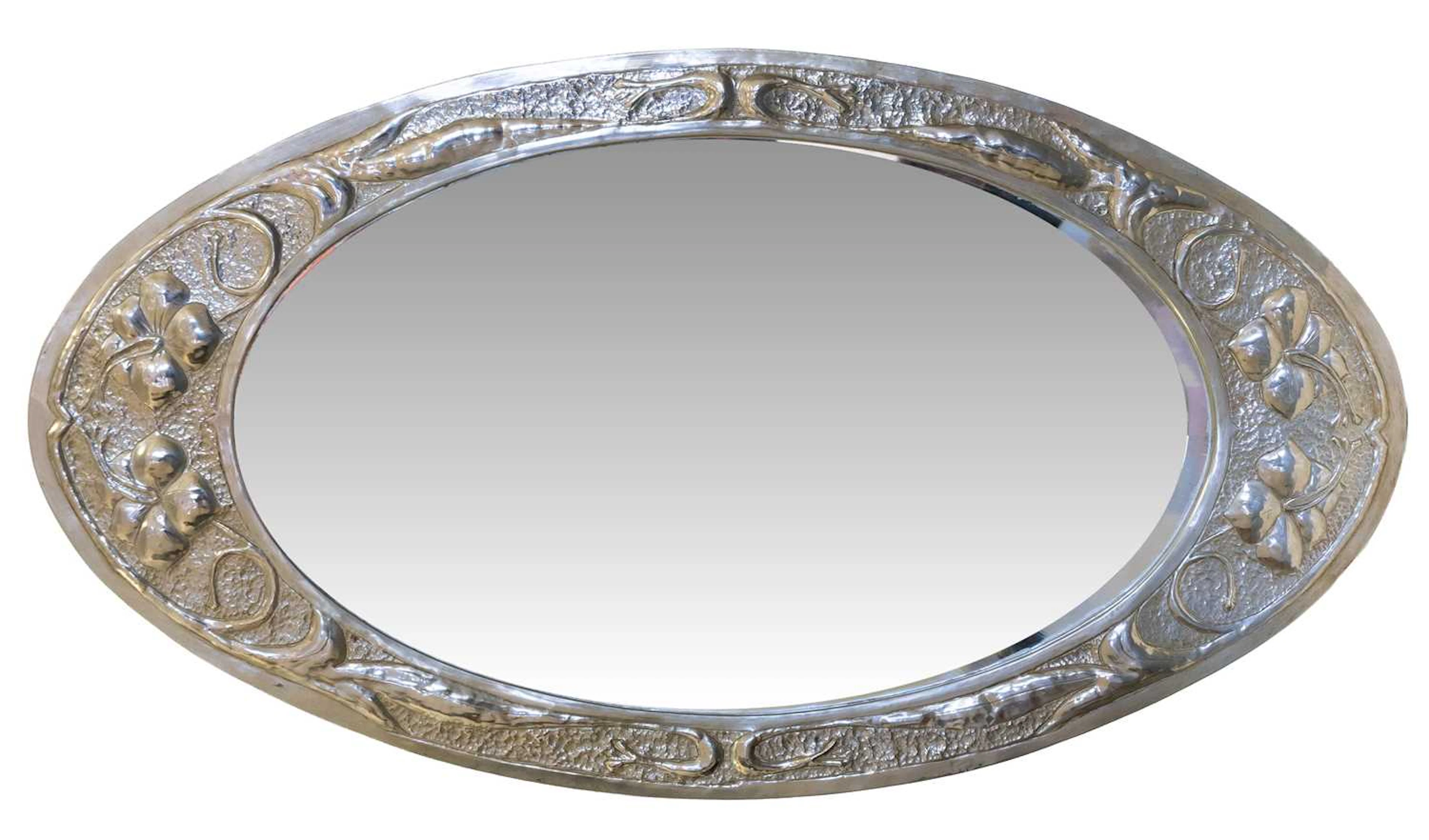 An Arts & Crafts Pewter Wall Mirror, circa 1900