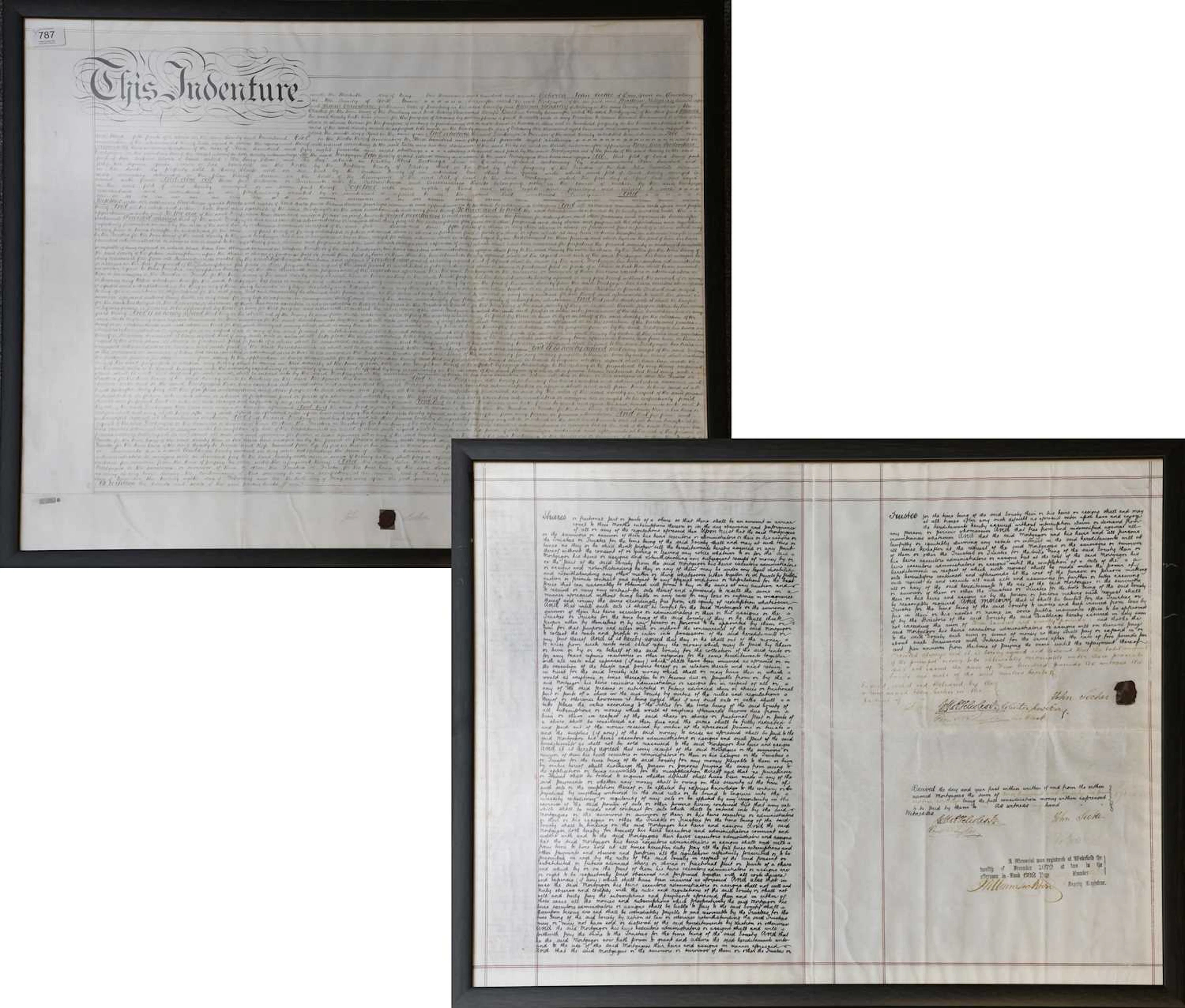 Two Framed Mortgage Indentures