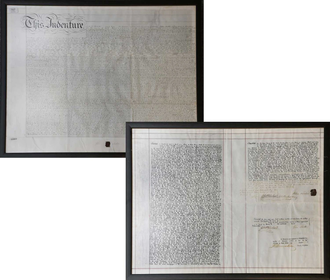 Two Framed Mortgage Indentures