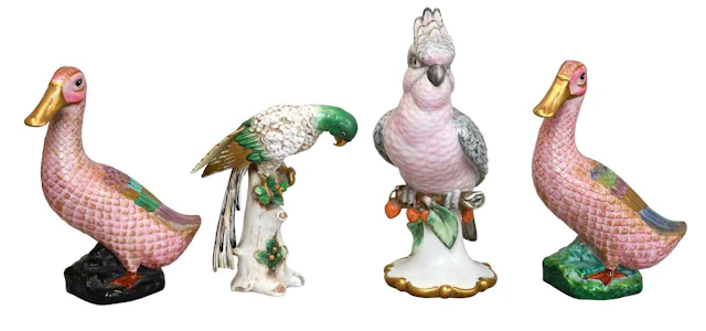 A Pair of Crown Staffordshire Porcelain Ducks