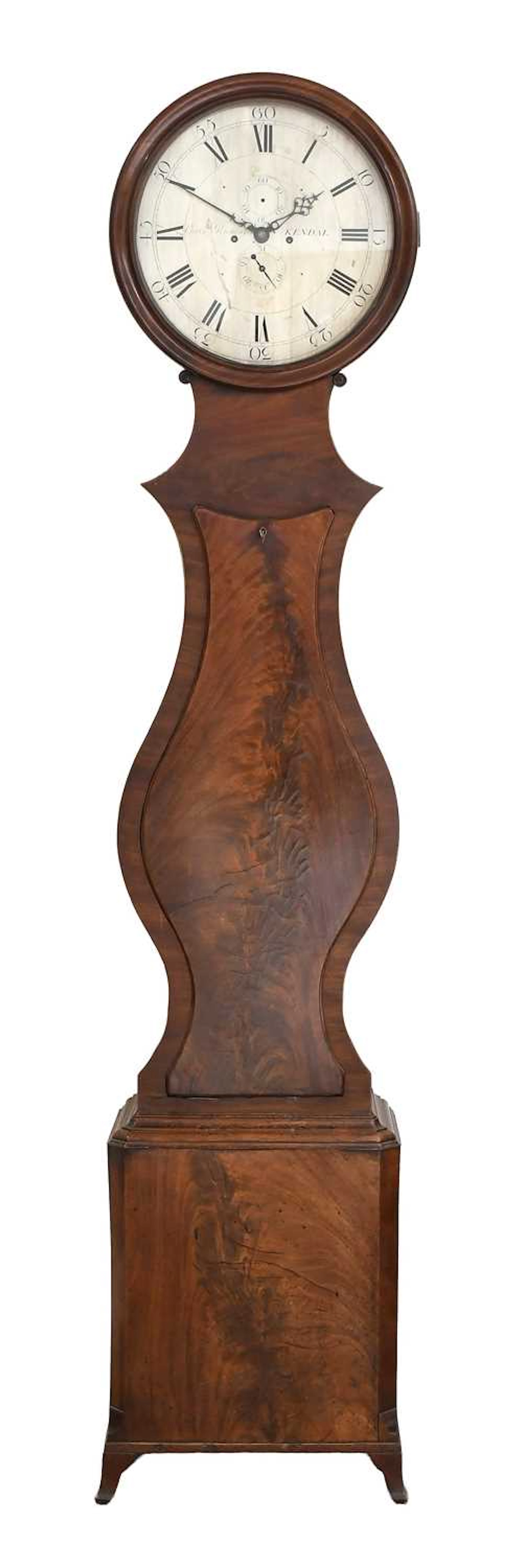 A Mahogany Eight Day Longcase Clock, signed Christopher Pennington
