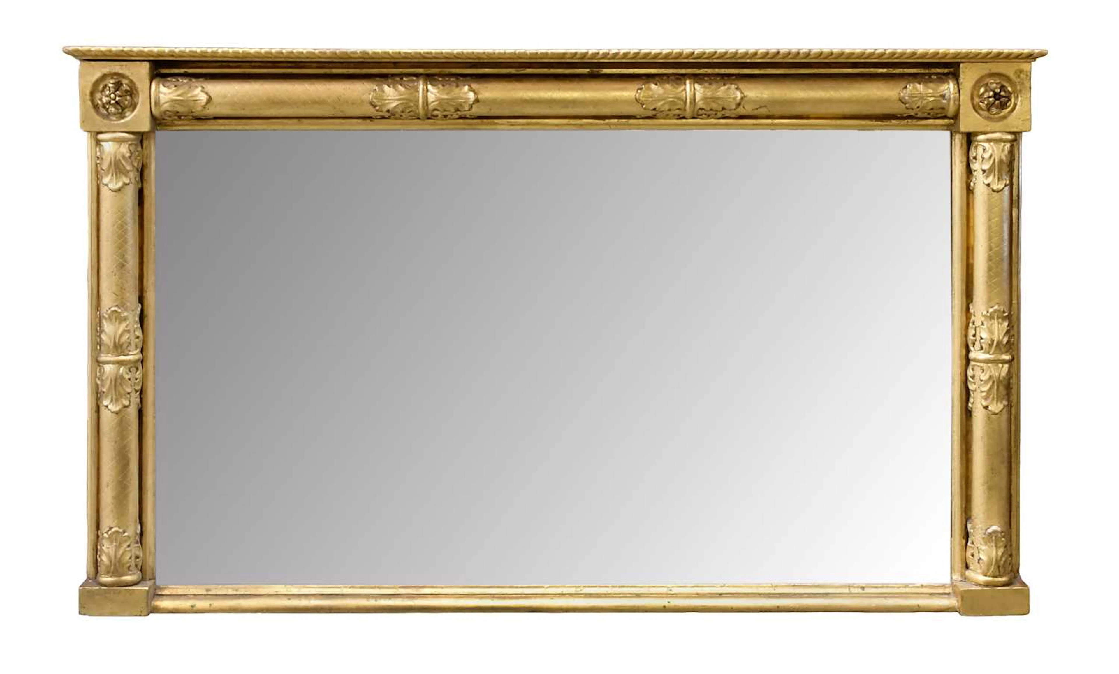 A Regency Carved Giltwood and Composition Overmantel Mirror, early 19th century