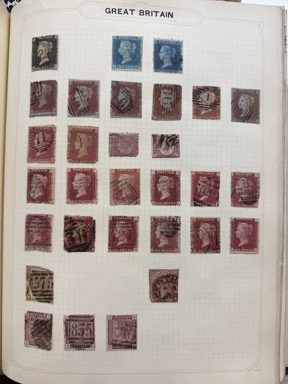 Stamp Collection in Five Vintage Albums