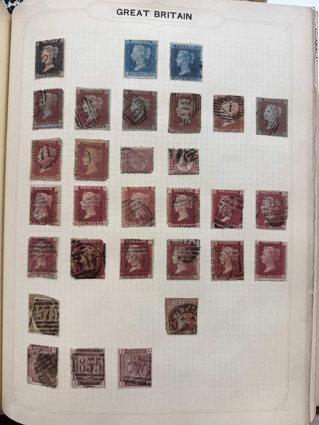 Stamp Collection in Five Vintage Albums