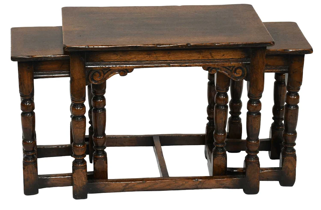 An Oak Titchmarsh & Goodwin Style Nest of Tables