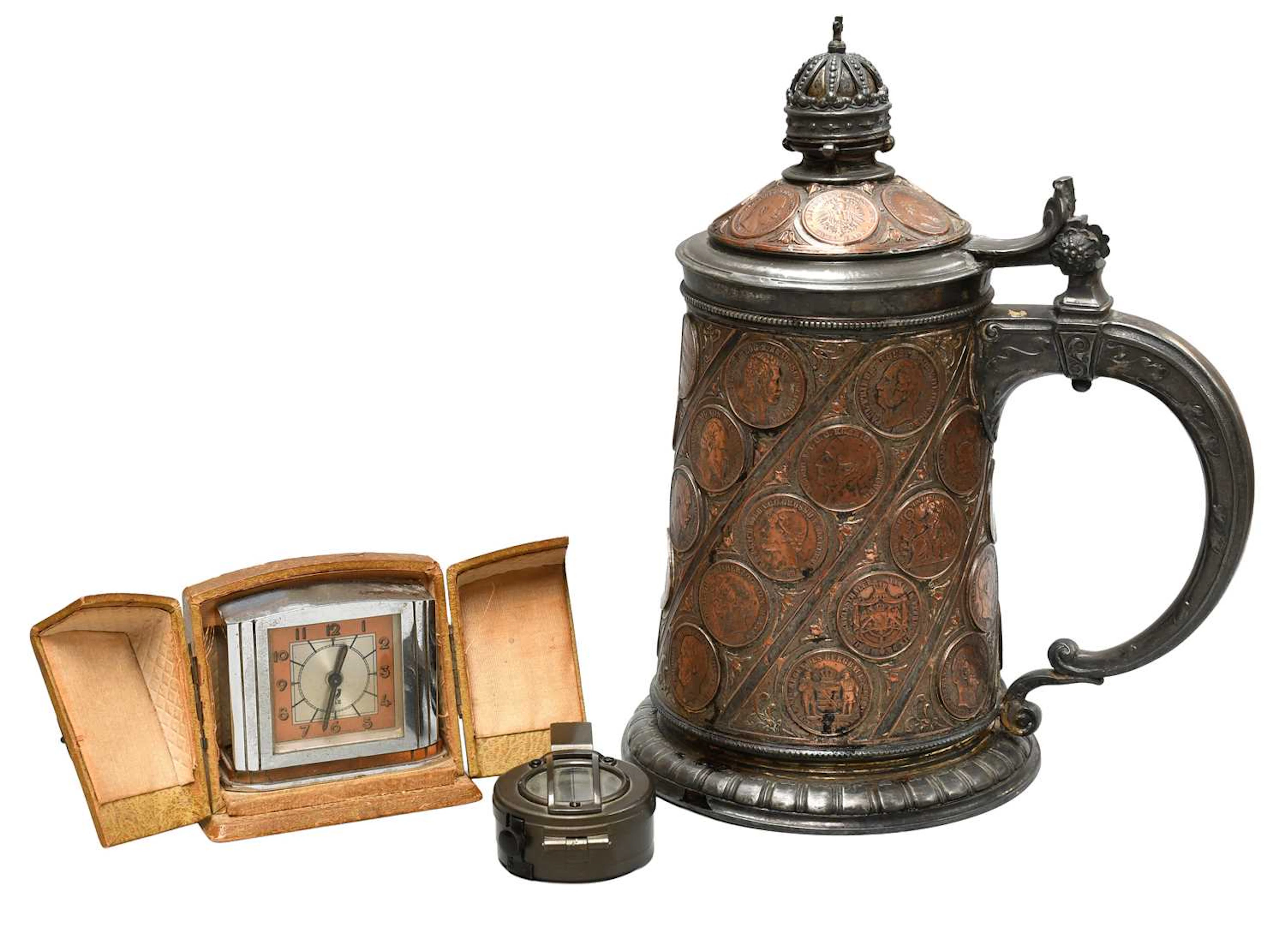 A German Silver Plate Stein