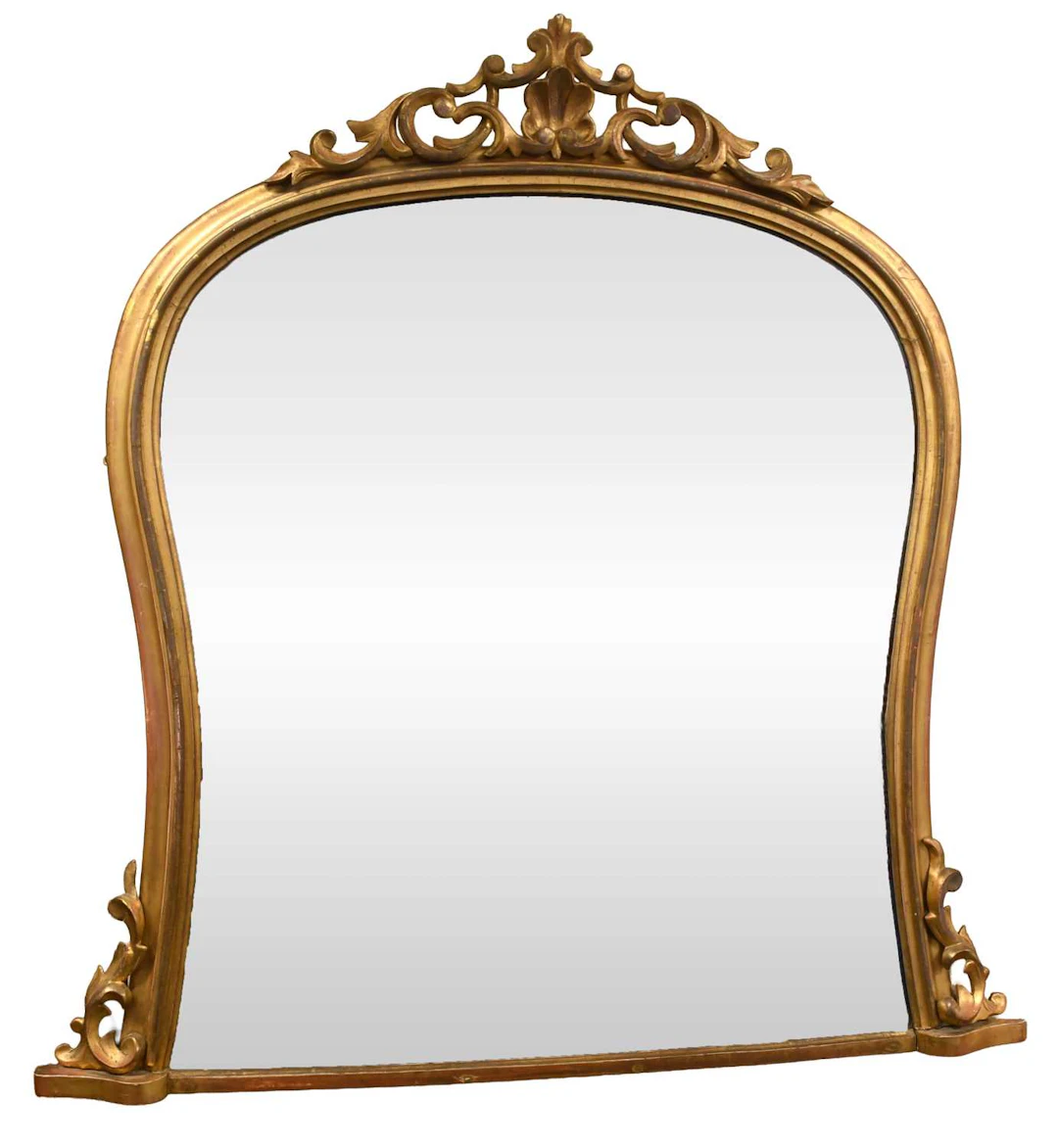 A Gilt Framed Overmantel Mirror, 19th century