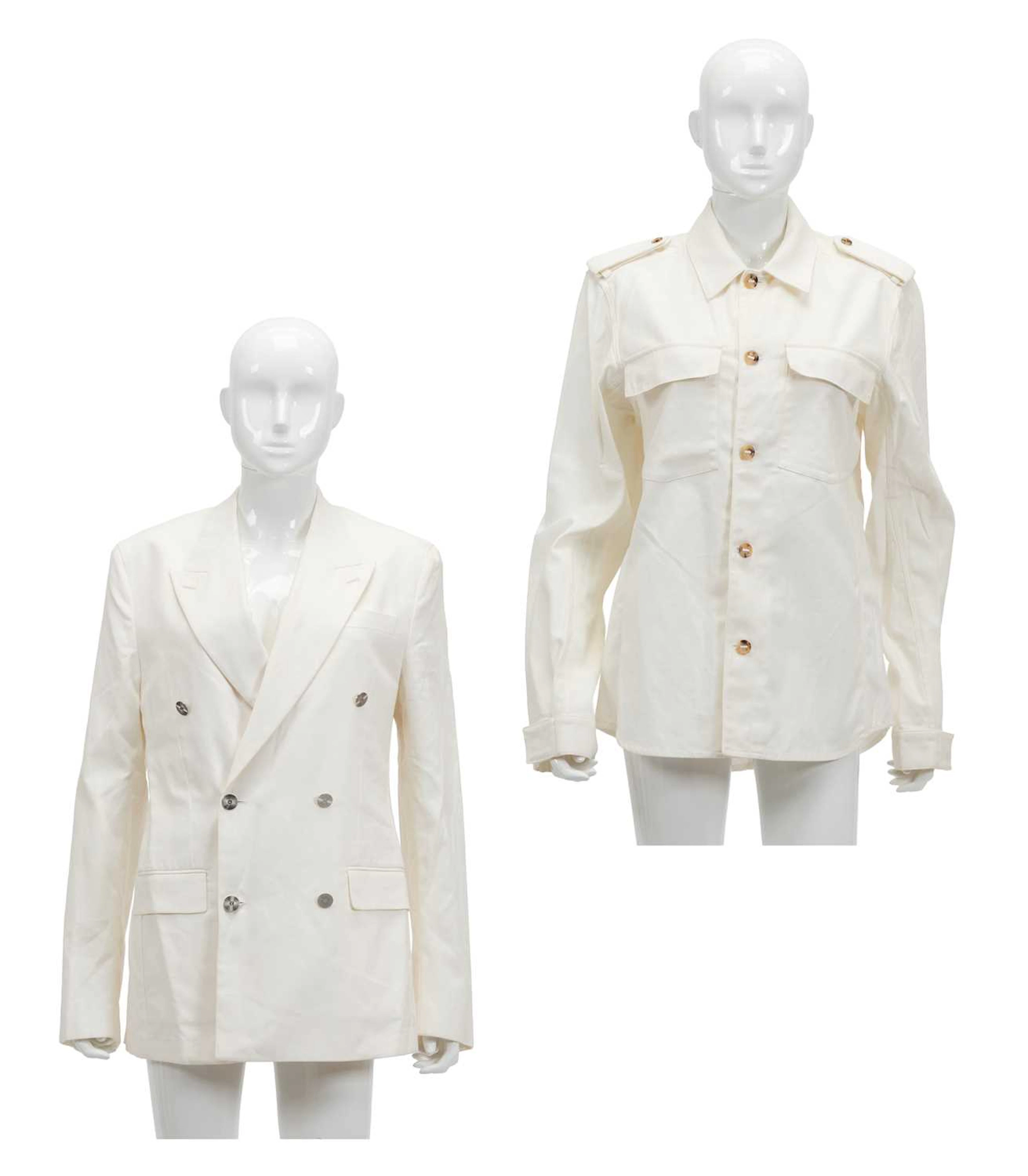 Louis Vuitton UV Reactive Double Breasted White Cotton Jacket, Show
