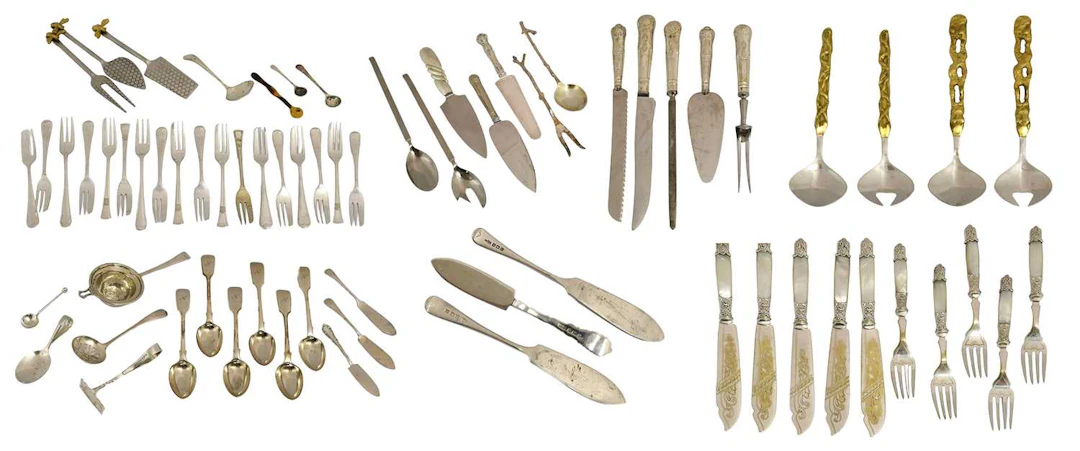 A Collection of Assorted Victorian and Later Silver Flatware, Together With