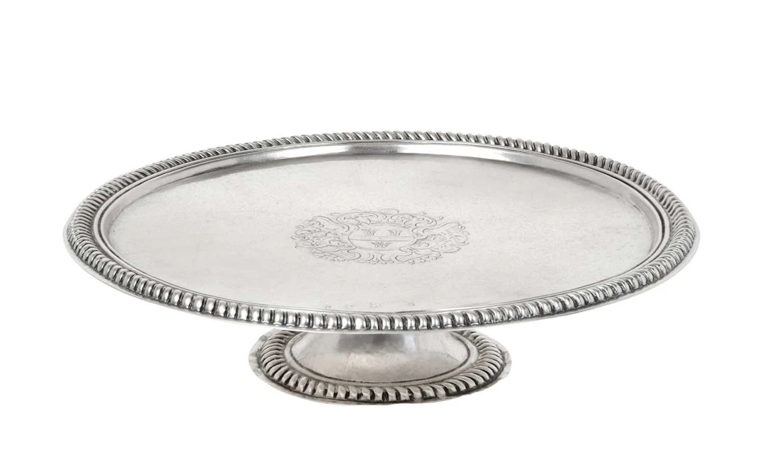 A William III Silver Tazza Maker's Mark Worn, London, 1698, Maker's