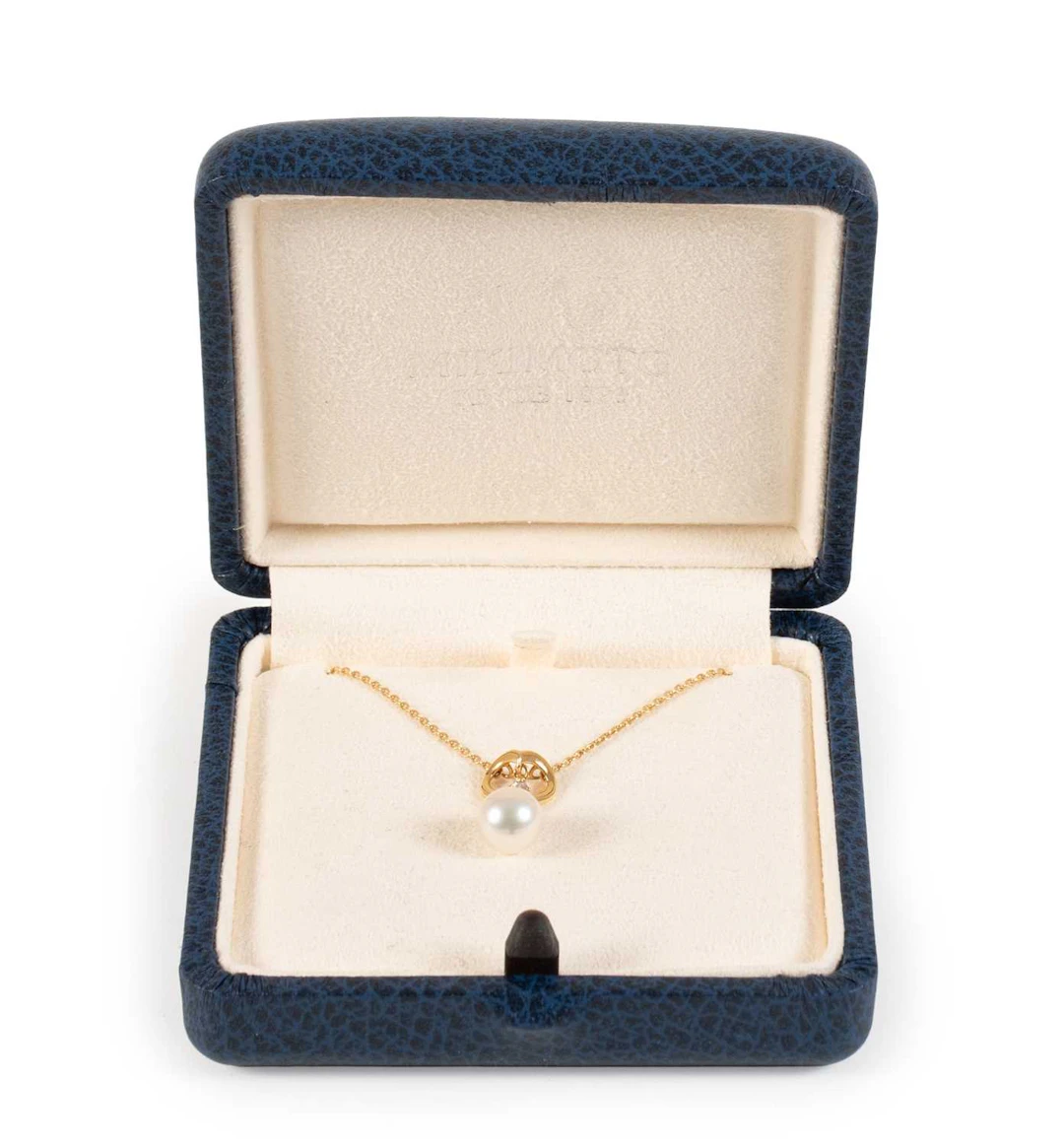 Mikimoto 18 Carat Gold Cultured Pearl and Diamond Heart Pendant on Chain