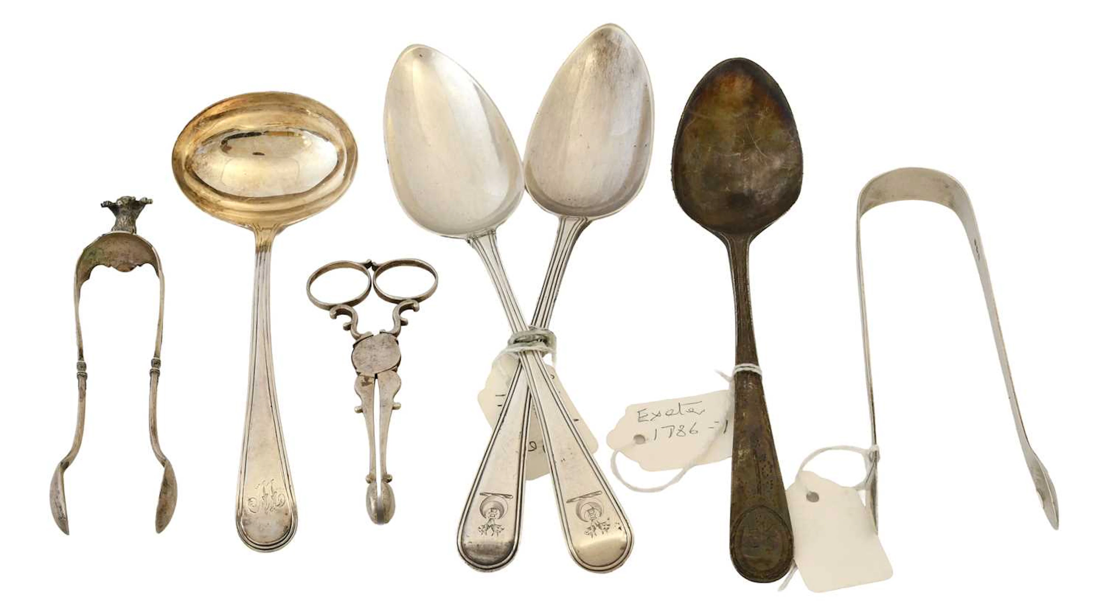 A Collection of Assorted George III Silver Flatware, Together With