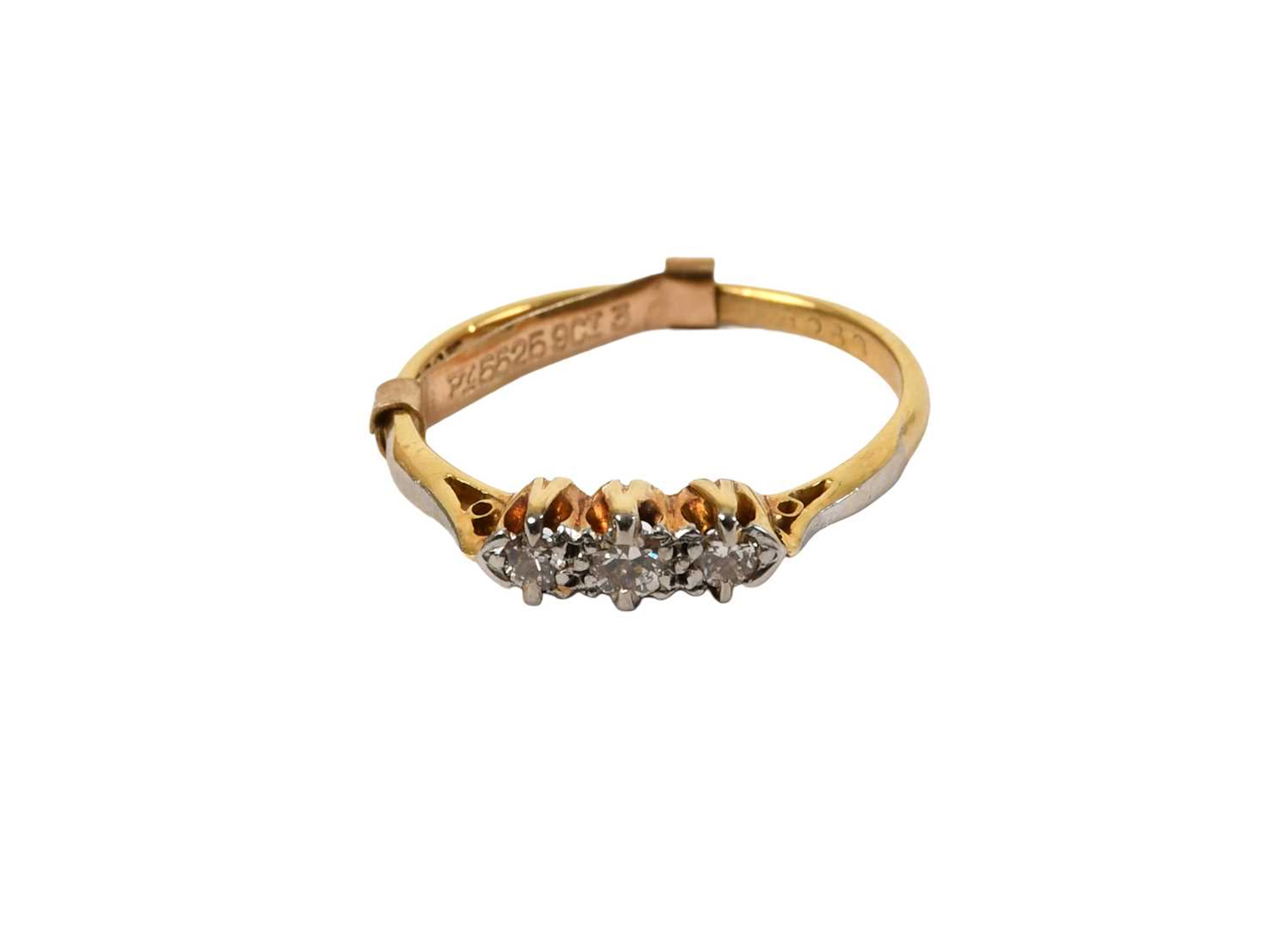A Diamond Three Stone Ring
