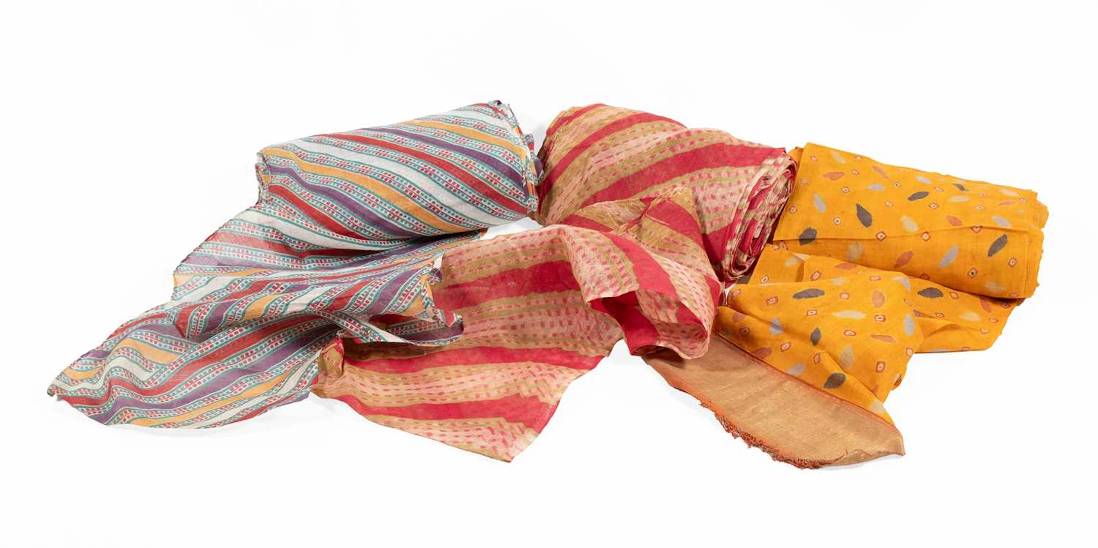 Mid 19th Century and Later Printed Cotton Indian Turbans