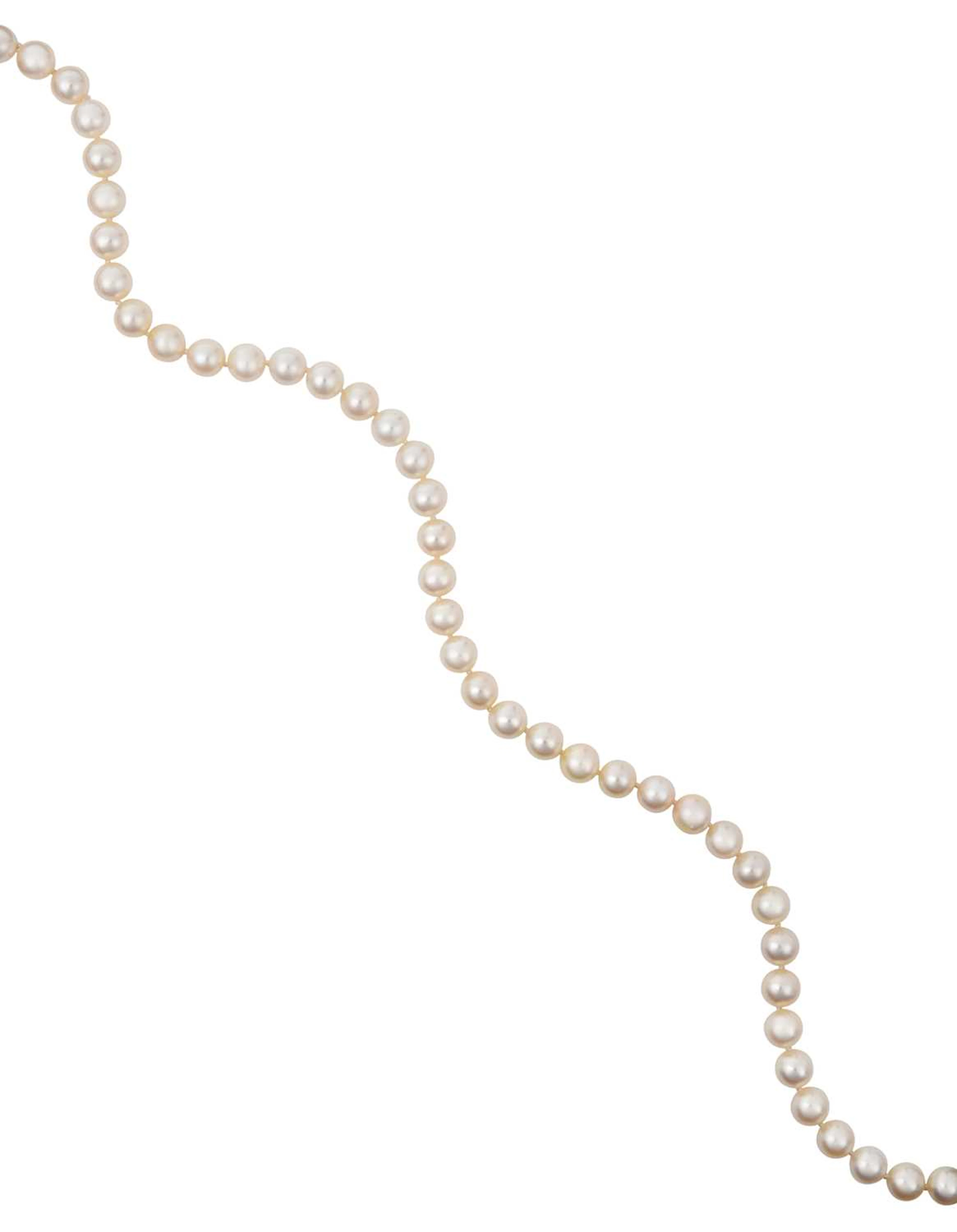 A Cultured Pearl Necklace, with Interchangeable Drop/Clasp
