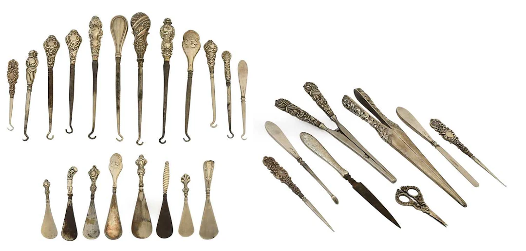 A Collection of Assorted Silver-Handled Dressing-Table Items