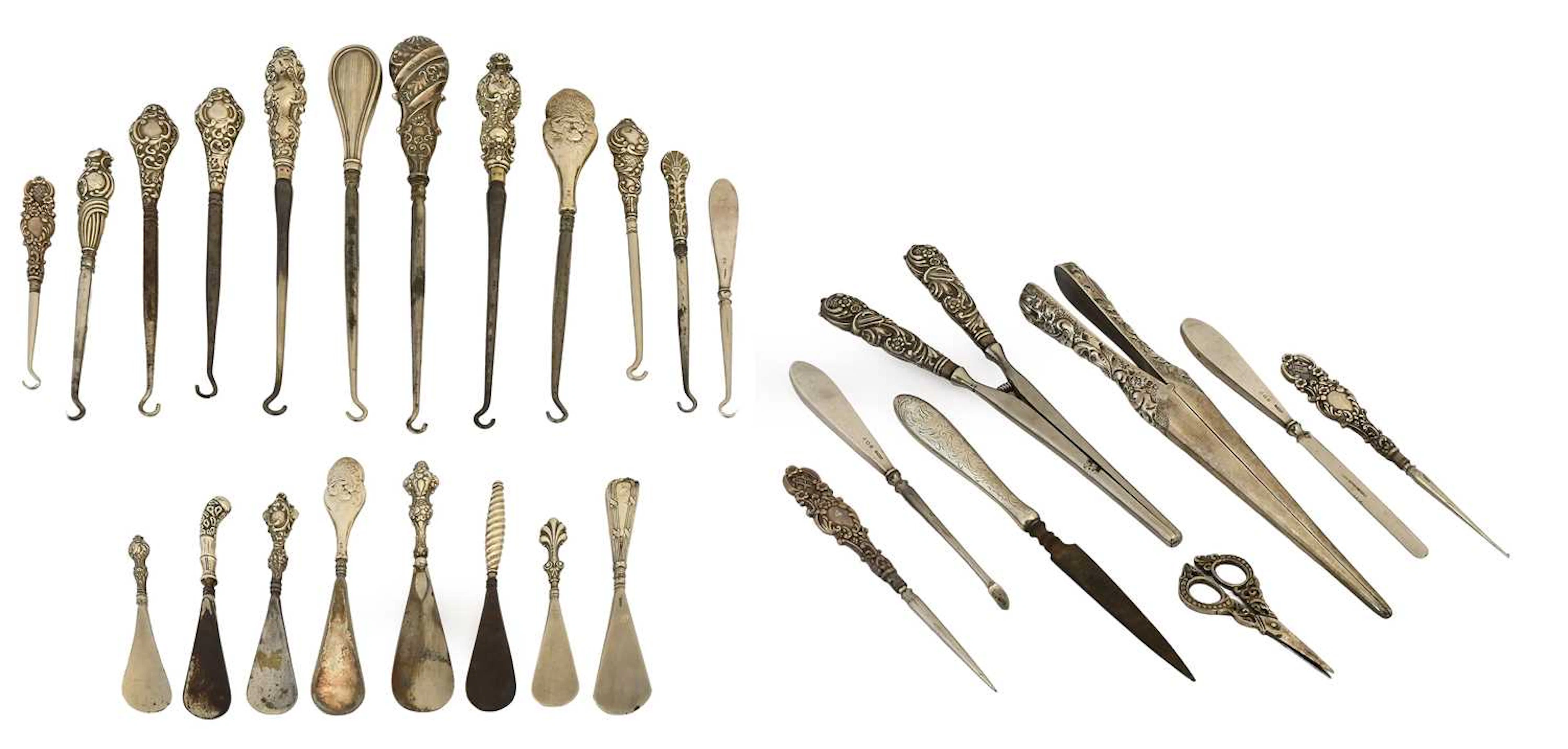 A Collection of Assorted Silver-Handled Dressing-Table Items