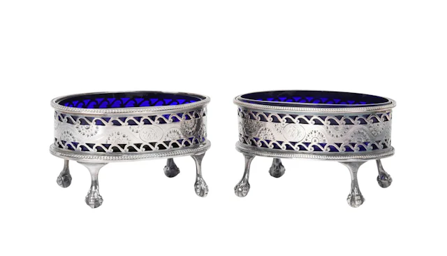 A Pair of George III Silver Salt-Cellars by Henry Hobdell, London