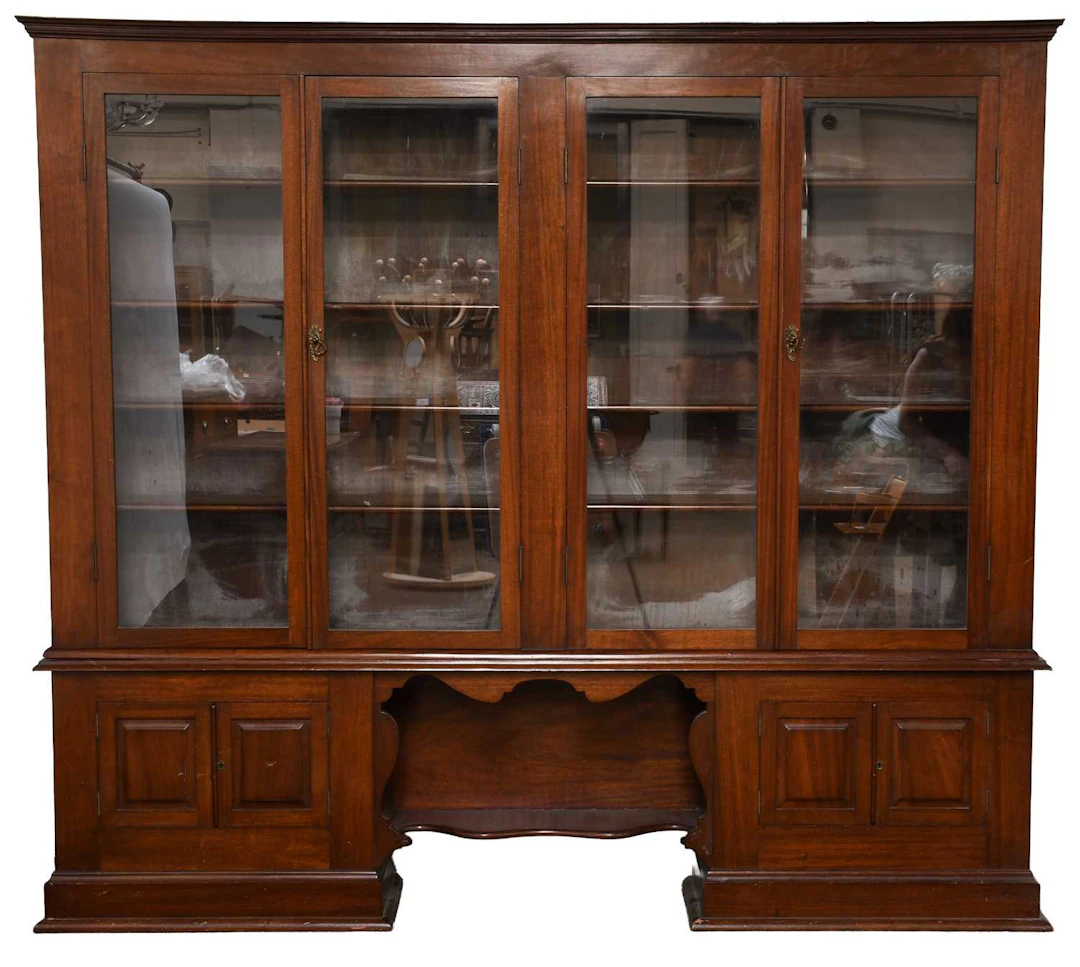 A Mahogany Double-Fronted Glazed Bookcase, Early 20th Century