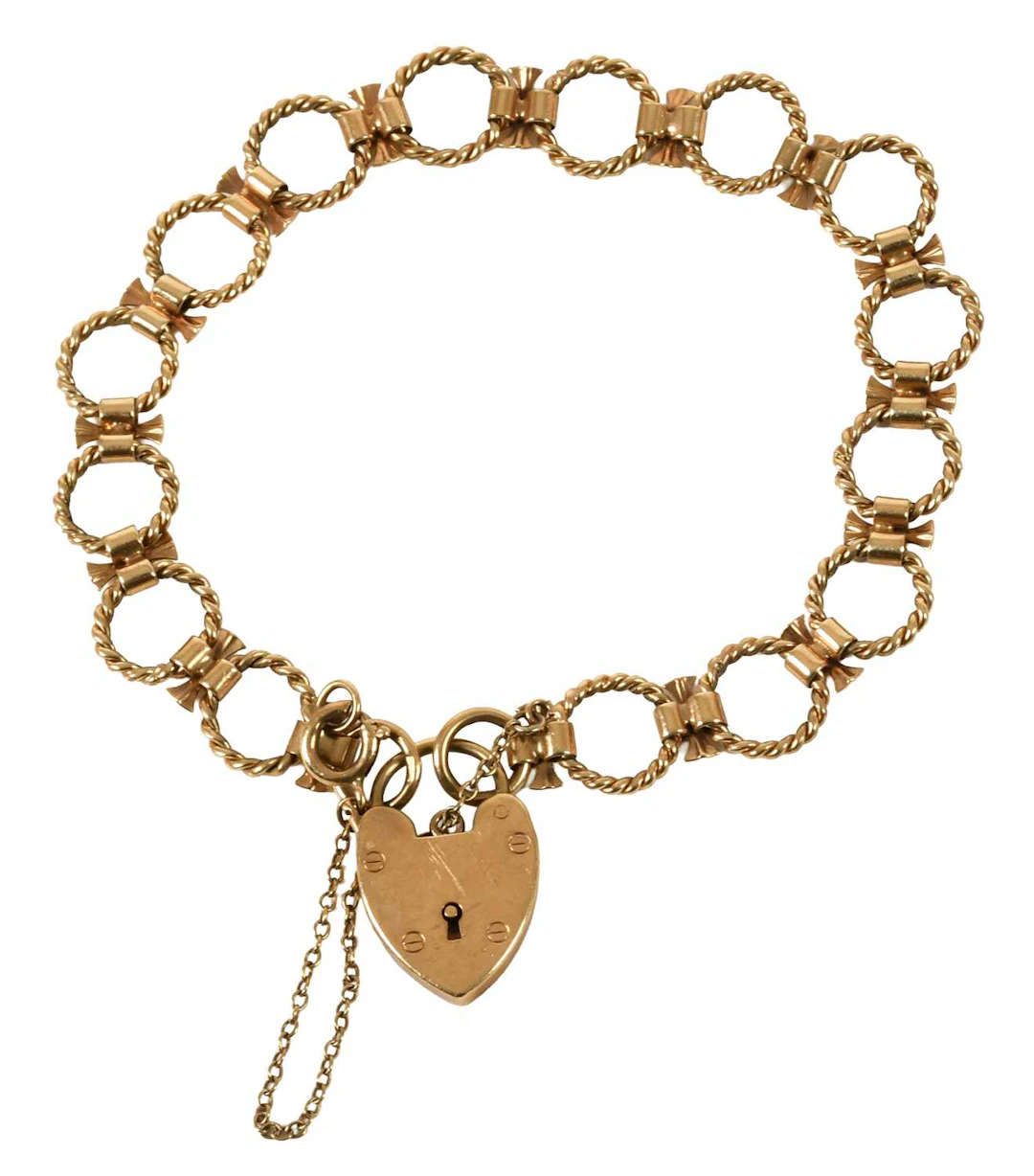 A 9 Carat Gold Fancy Link Bracelet