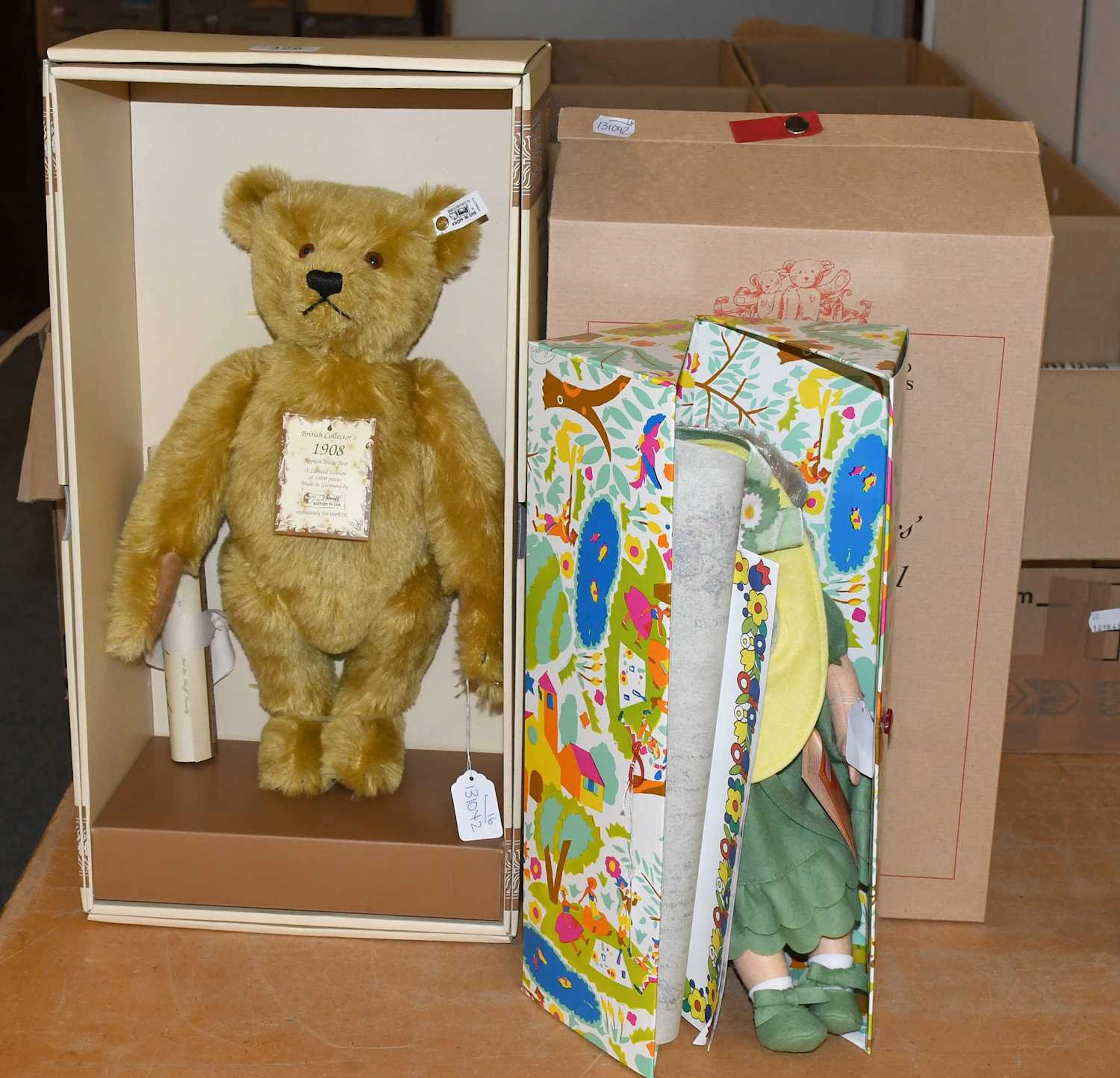 Modern Steiff Bears, Modern Lenci Floriana Doll