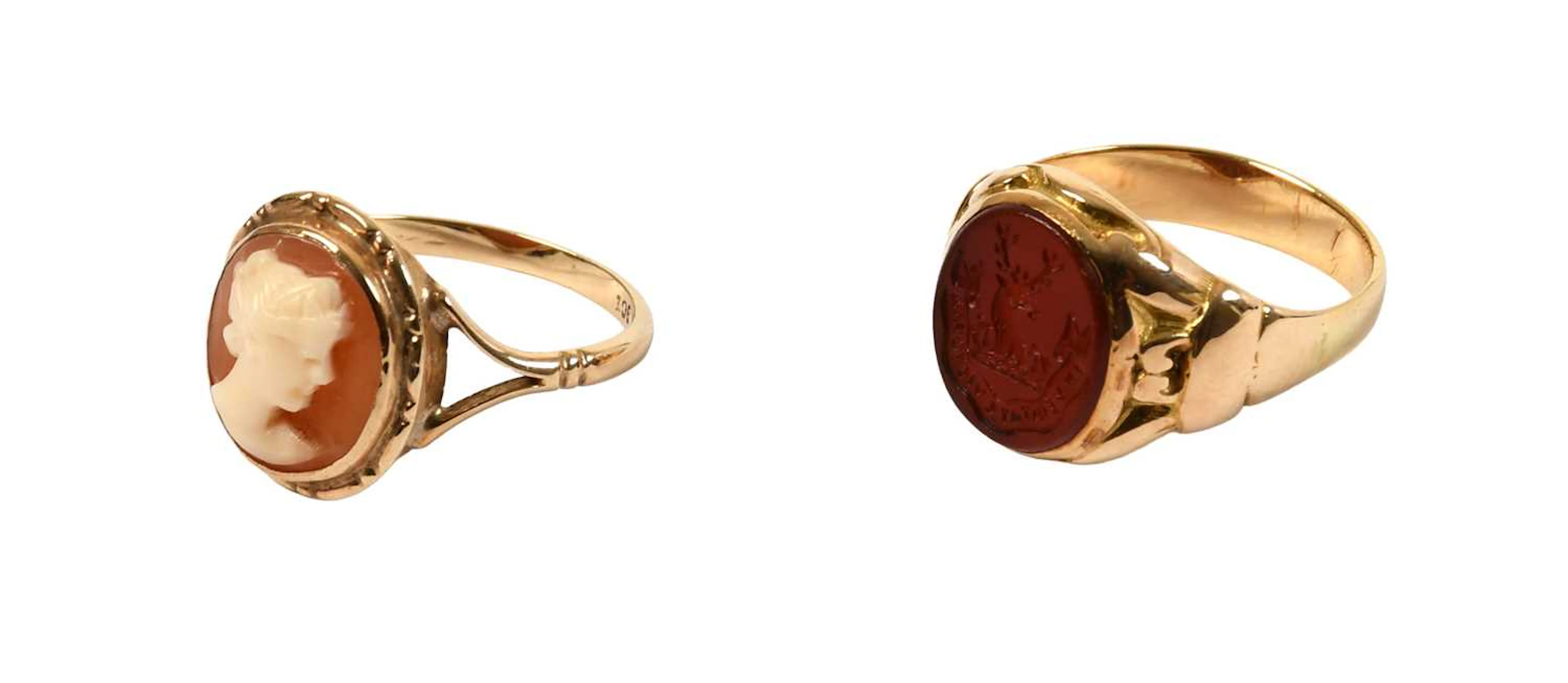 A Signet Ring, A Cameo Ring